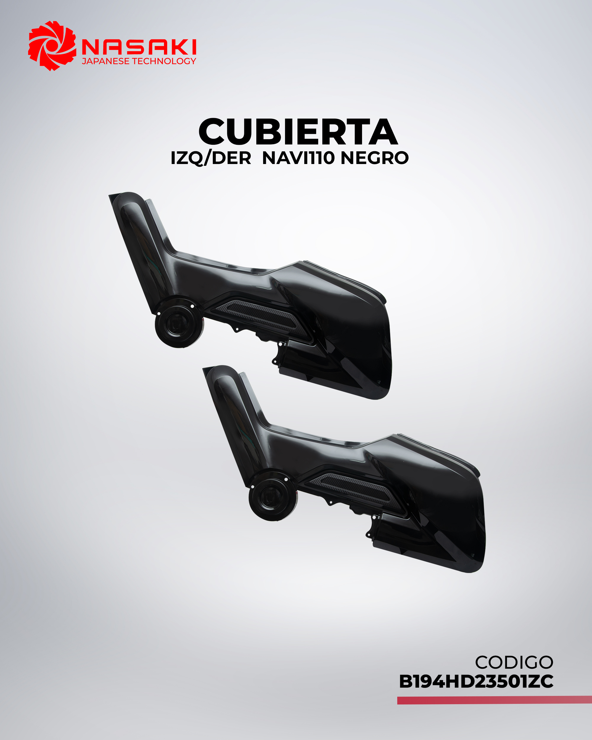 CUBIERTA IZQ/DER ROJO NAVI110