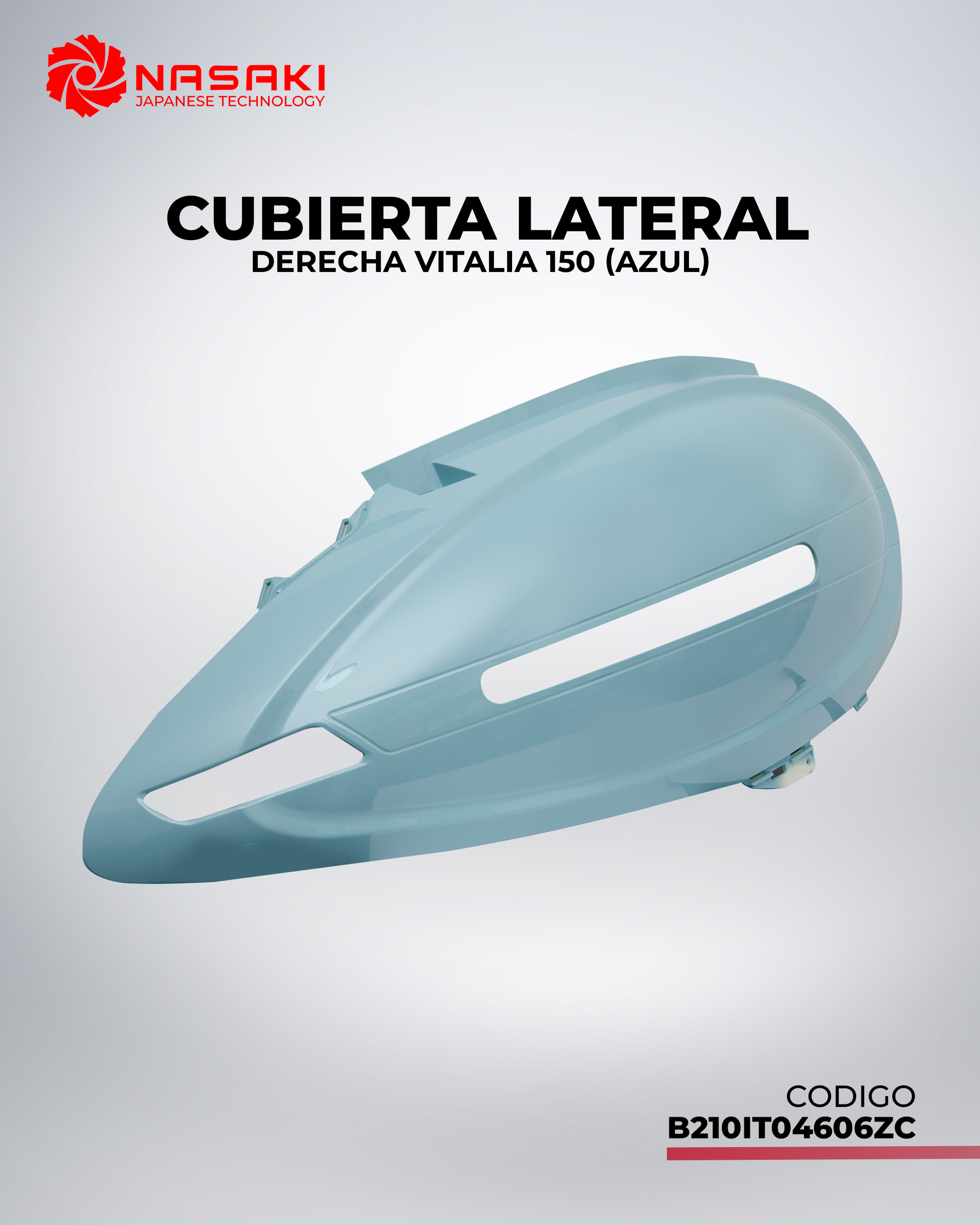 CUBIERTA LATERAL DER AZUL VITALIA 150