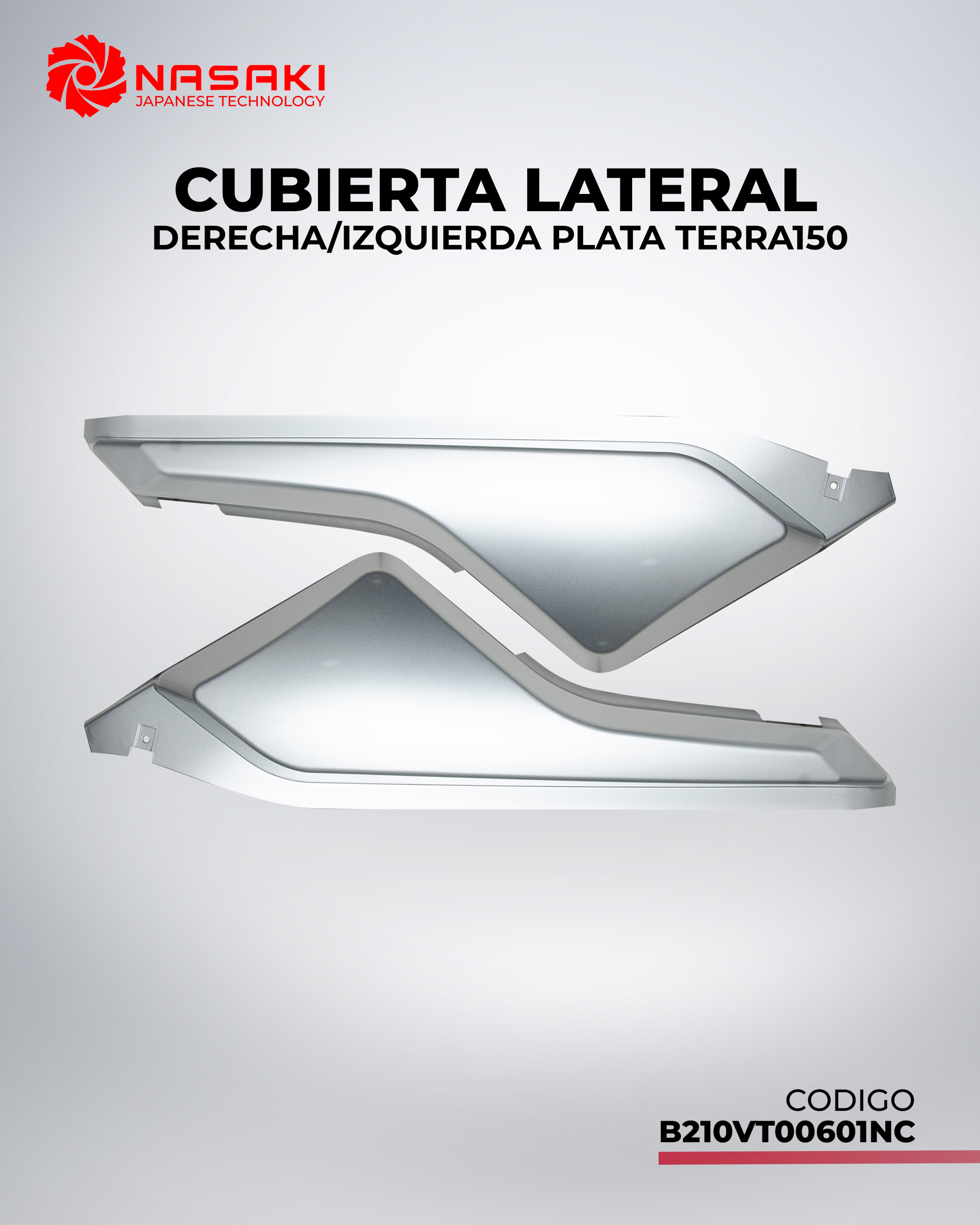 CUBIERTA LATERAL DER/IZQ PLATA TERRA150