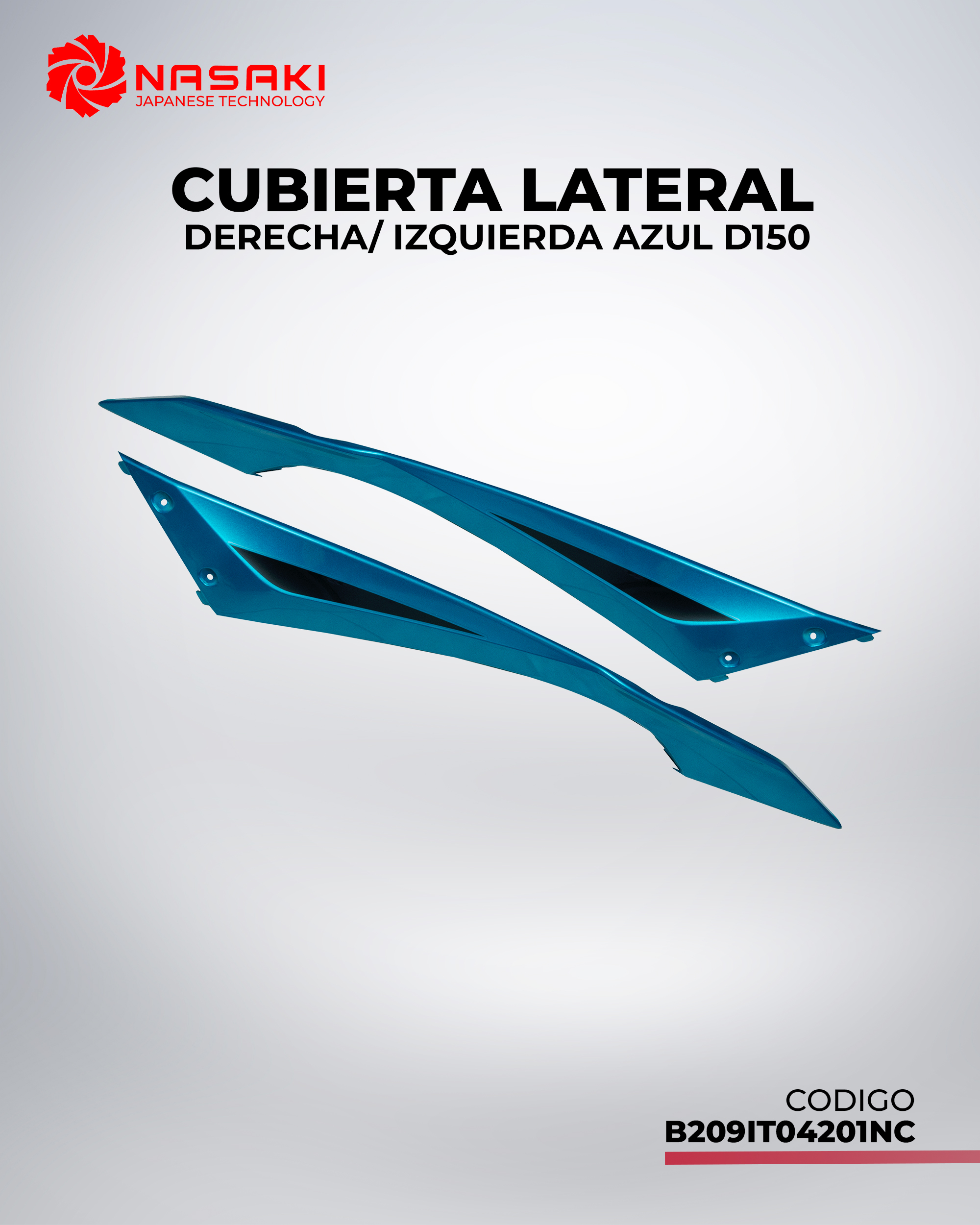 CUBIERTA LATERAL DERECHA/ IZQUIERDA AZUL D150