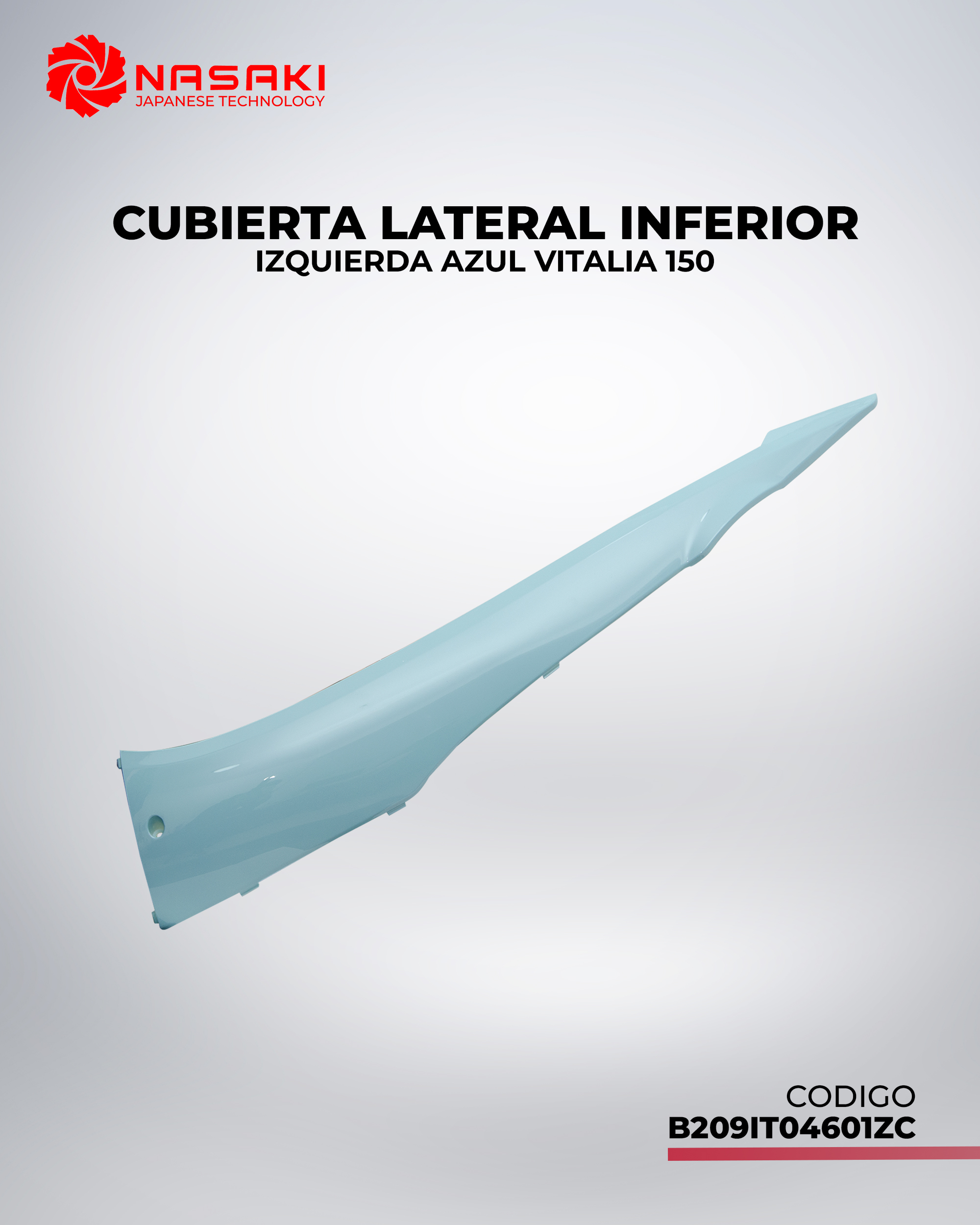 CUBIERTA LATERAL INFERIOR IZQUIERDA AZUL VITALIA 150