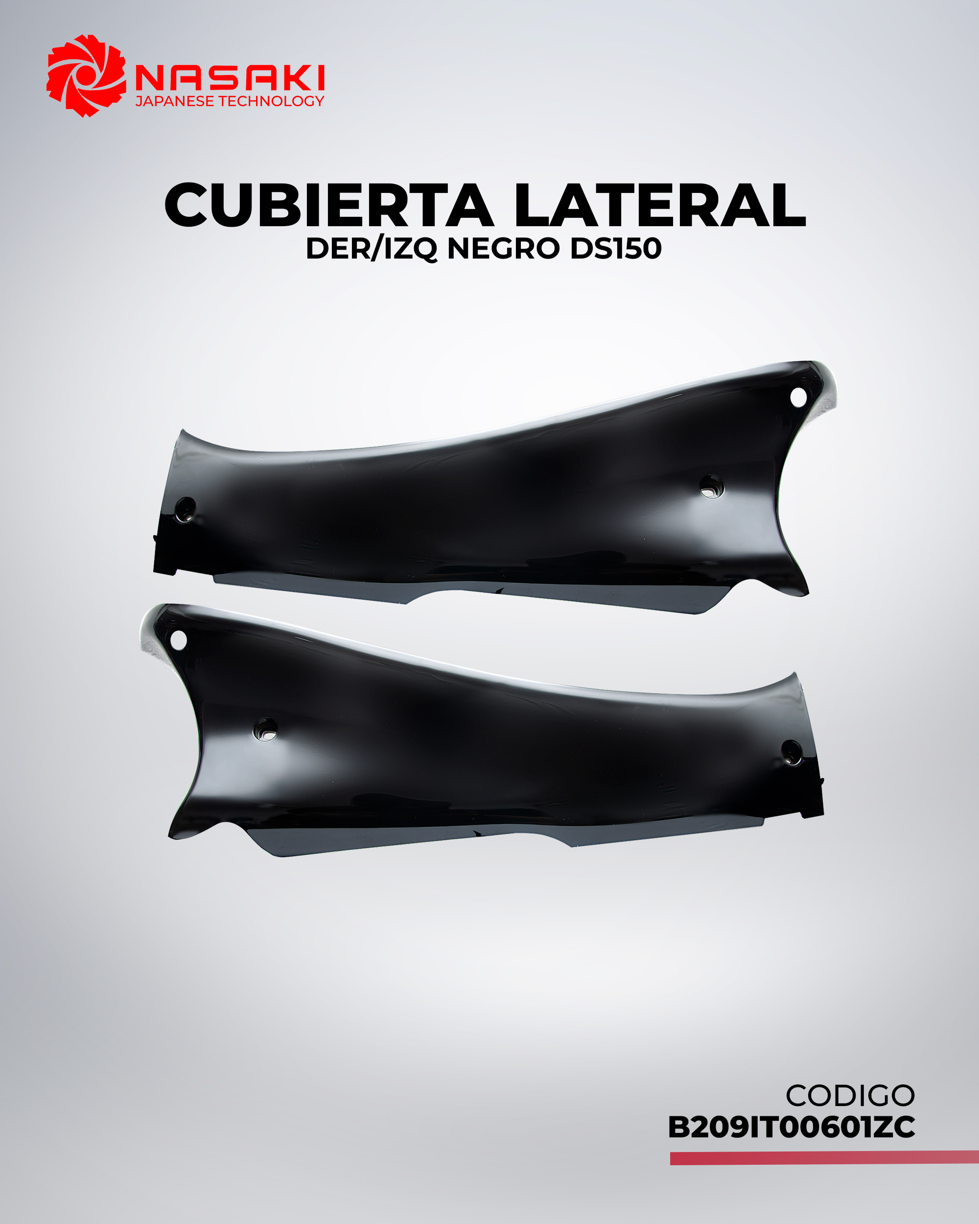 CUBIERTA LATERAL NEGRO DS150