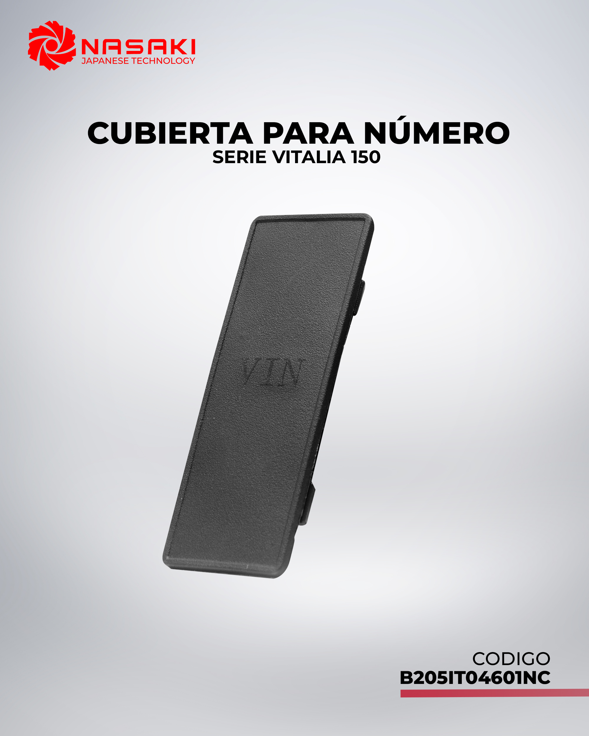 CUBIERTA PARA NUMERO SERIE VITALIA 150