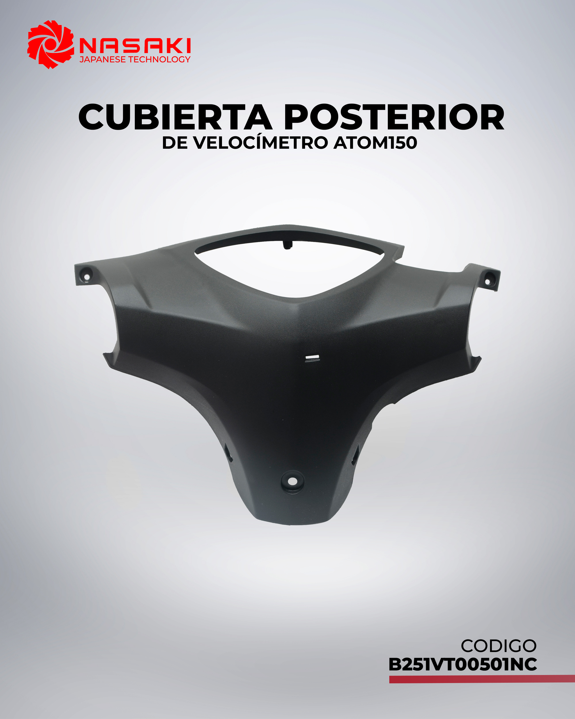 CUBIERTA POSTERIOR DE VELOCIMETRO ATOM150