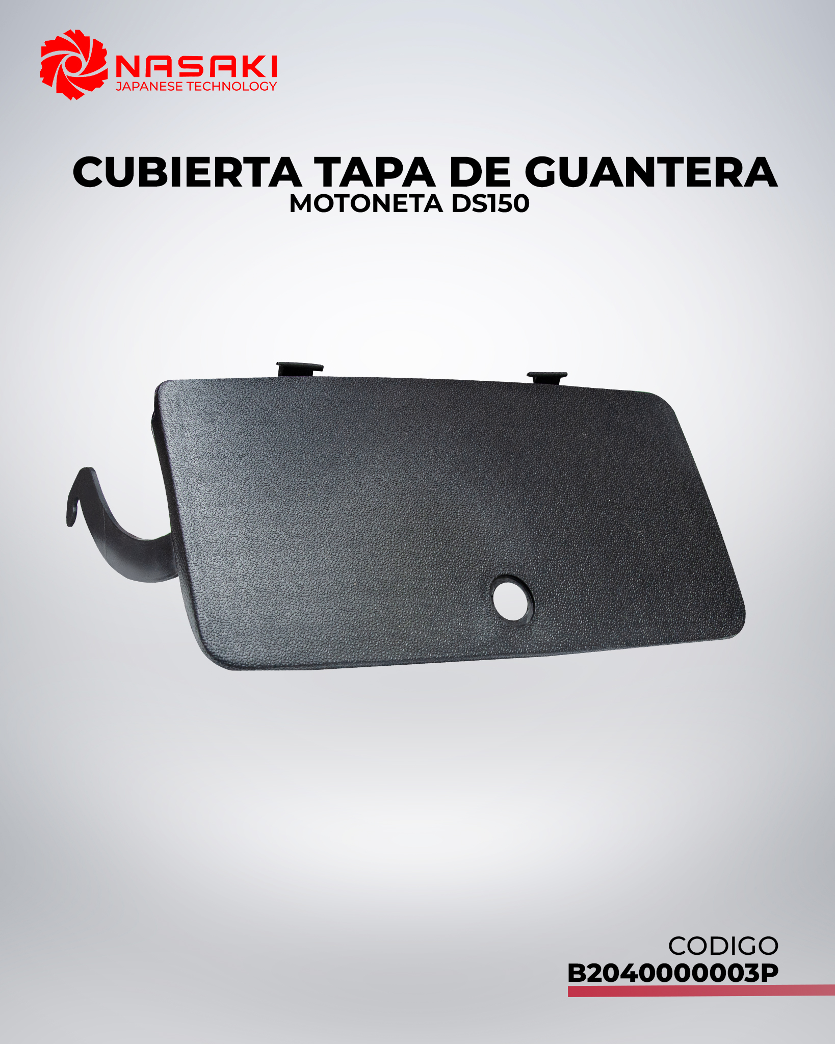 CUBIERTA TAPA DE GUANTERA MOTONETA DS150