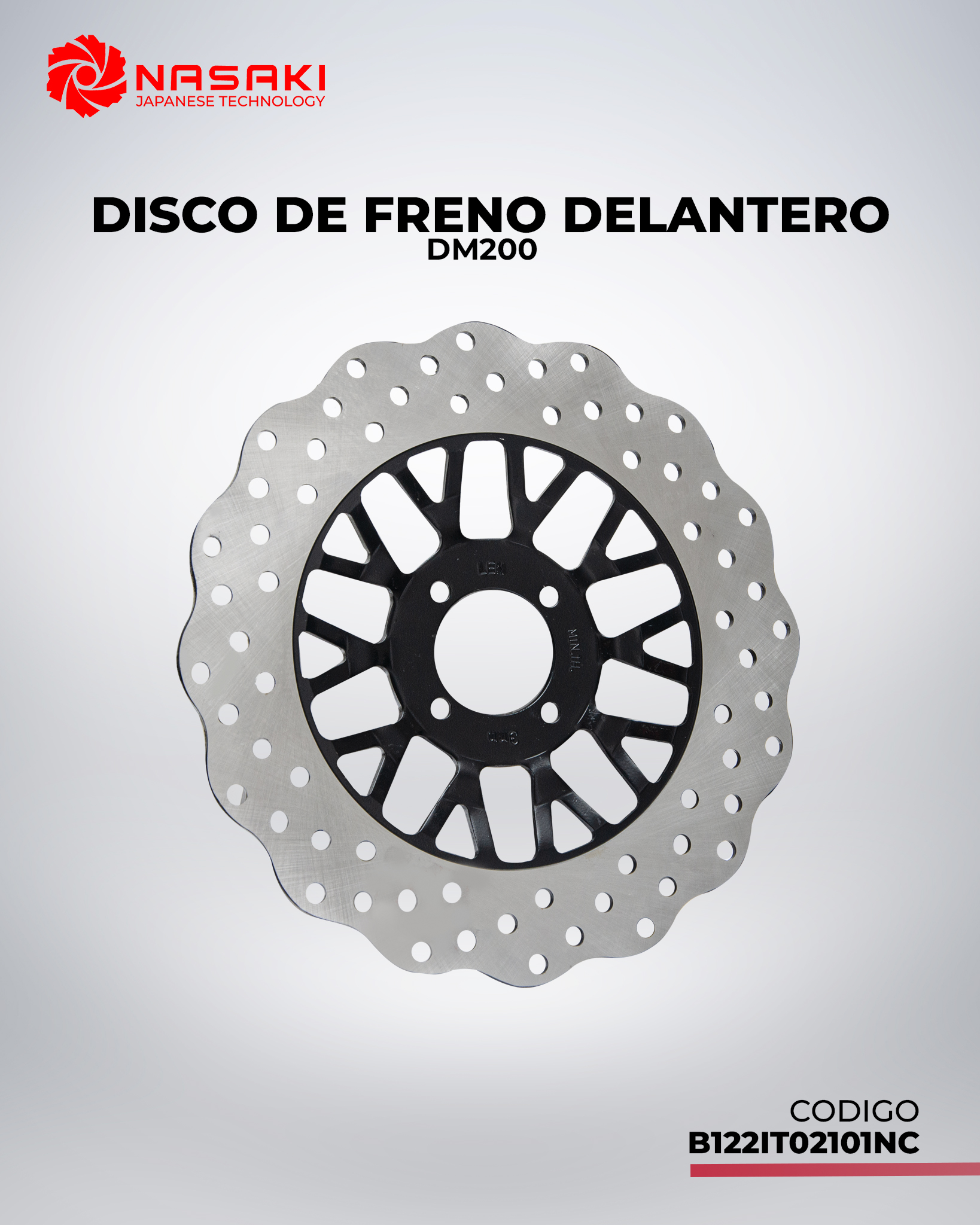 DISCO DE FRENO DELANTERO DM200