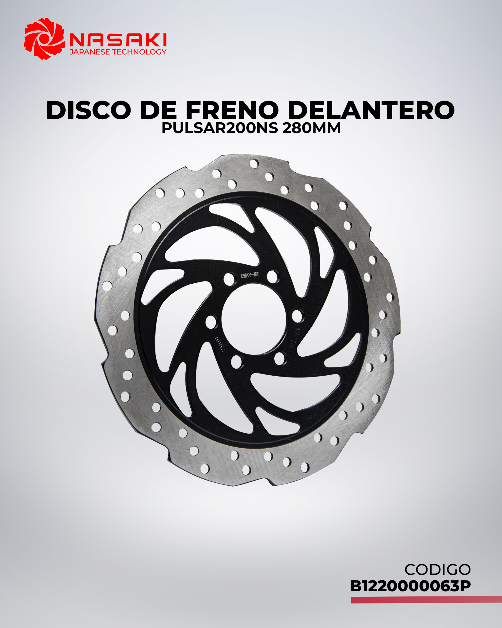 DISCO DE FRENO DELANTERO PULSAR200NS 280MM