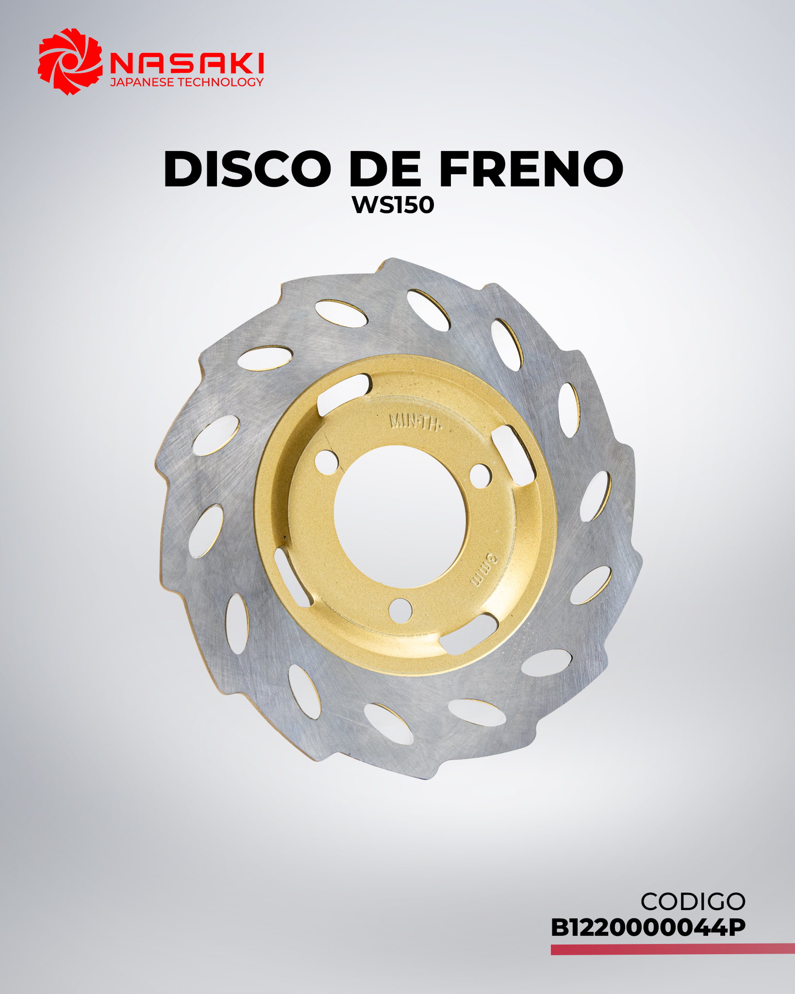 DISCO DE FRENO WS150