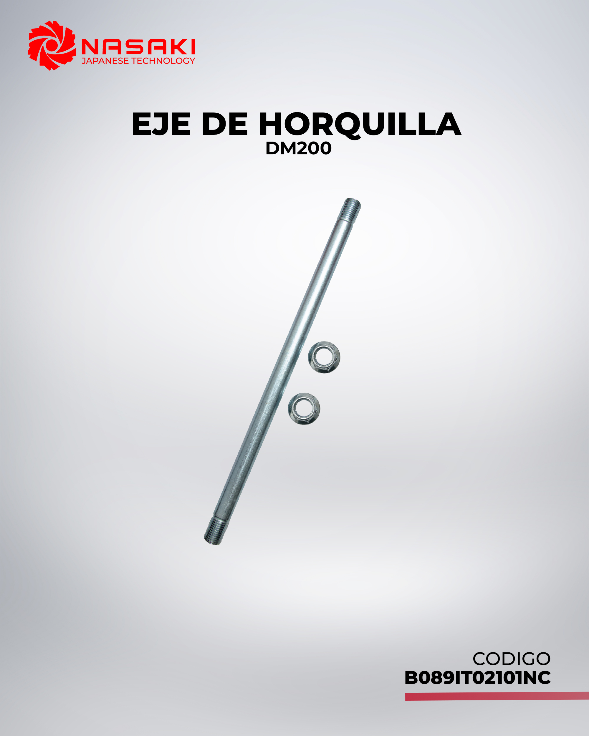 EJE DE HORQUILLA DM200