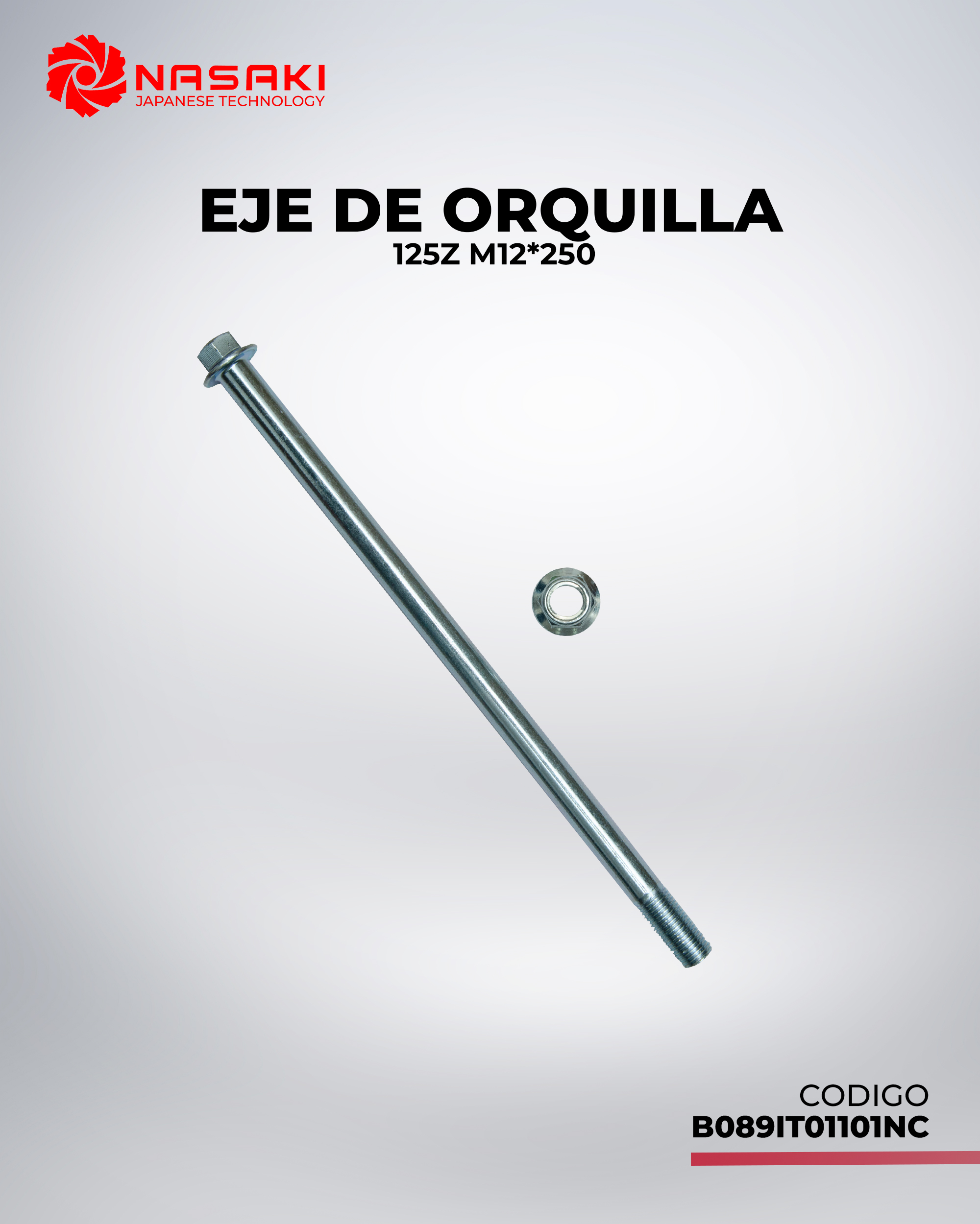 EJE DE HORQUILLA 125Z M12*250