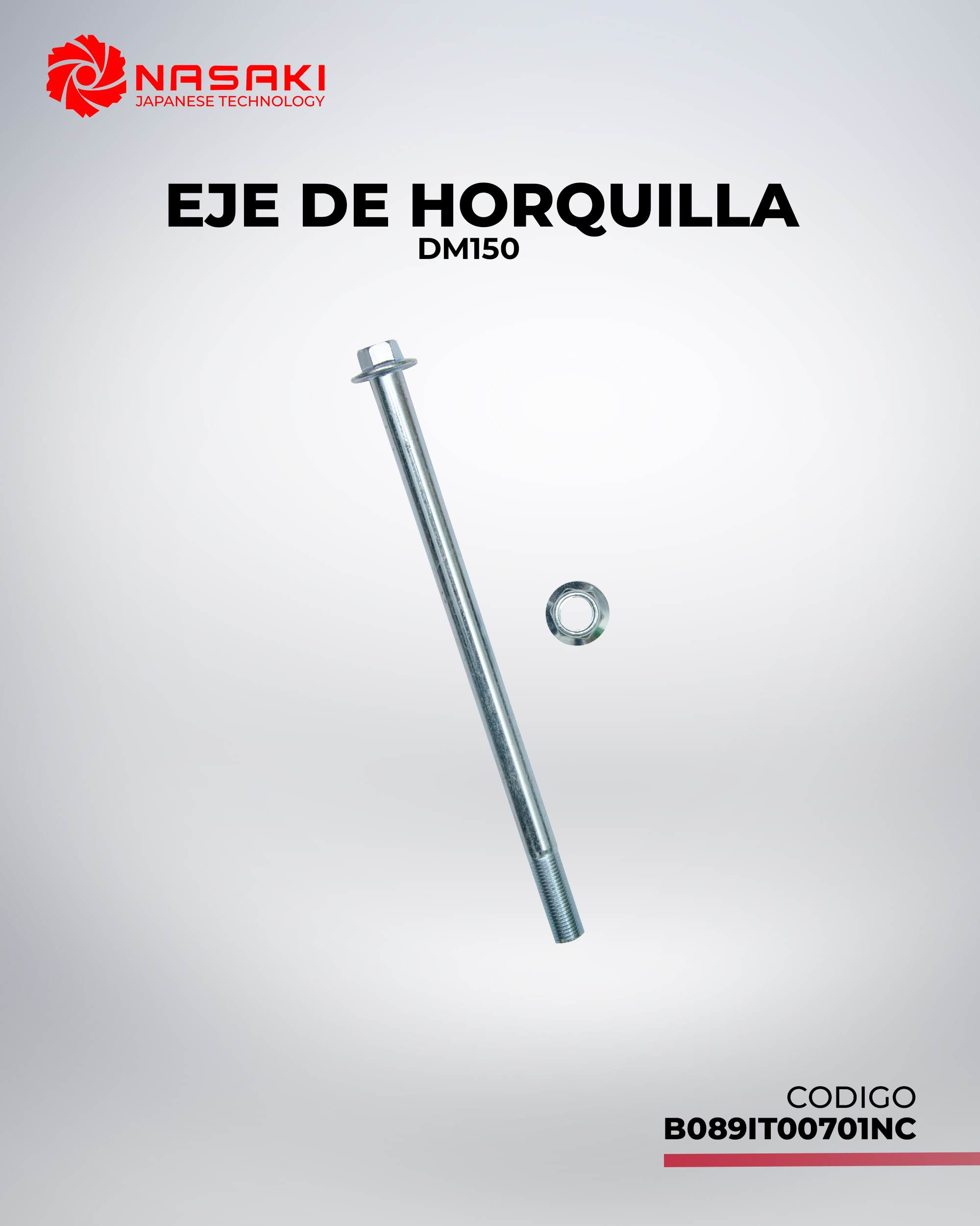 EJE DE HORQUILLA DM150