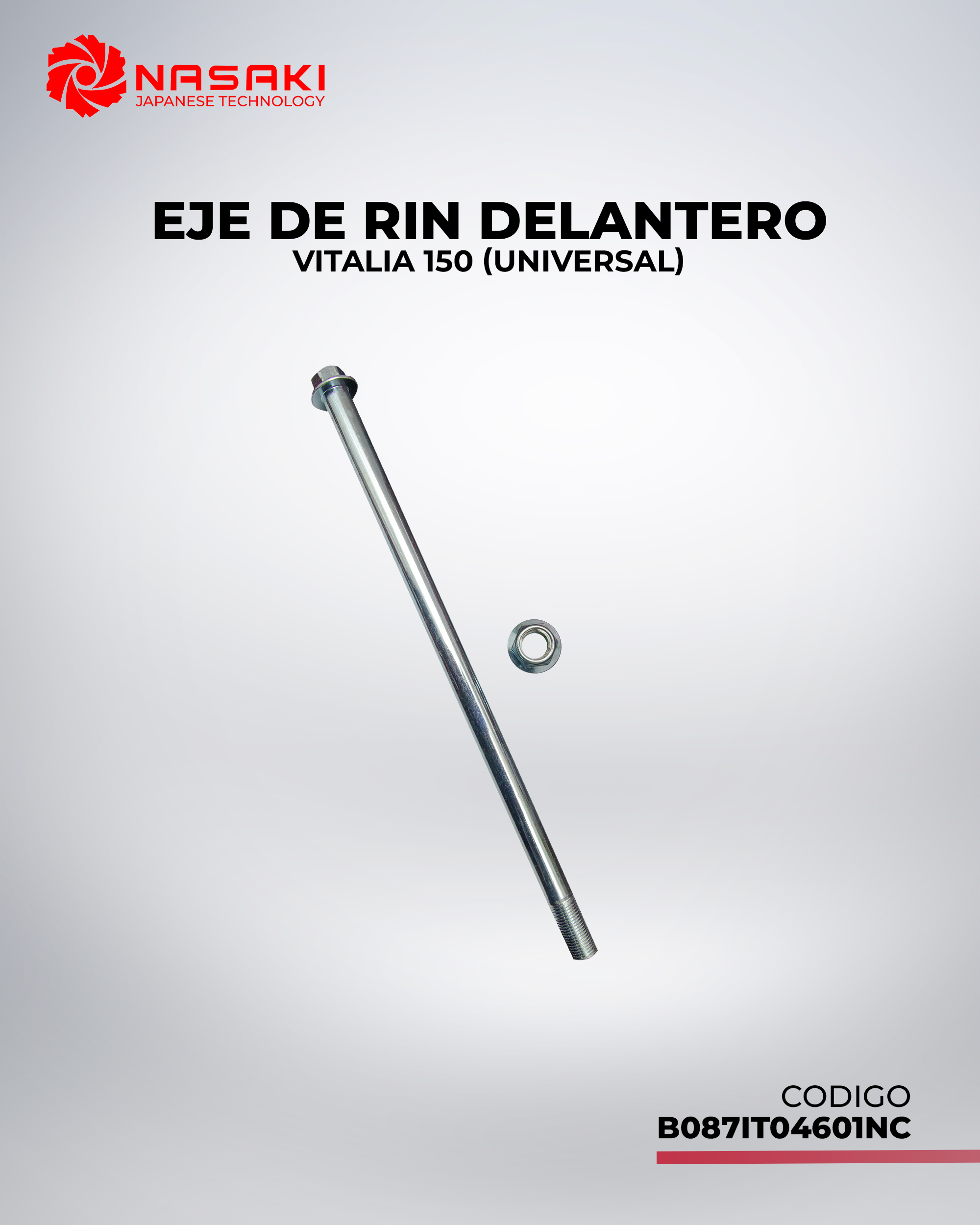 EJE DE RIN DELANTERO VITALIA 150