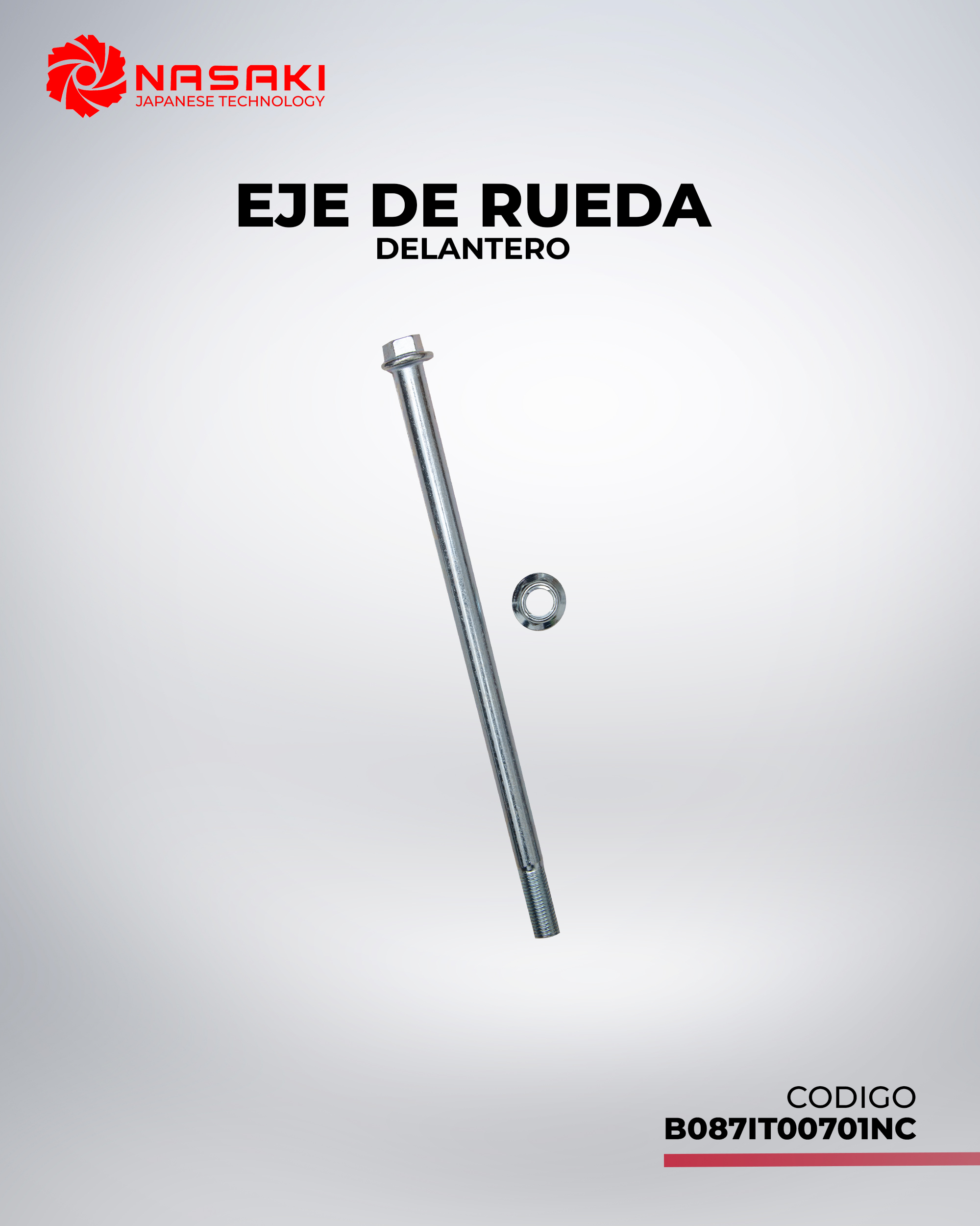 EJE DE RUEDA DELANTERA