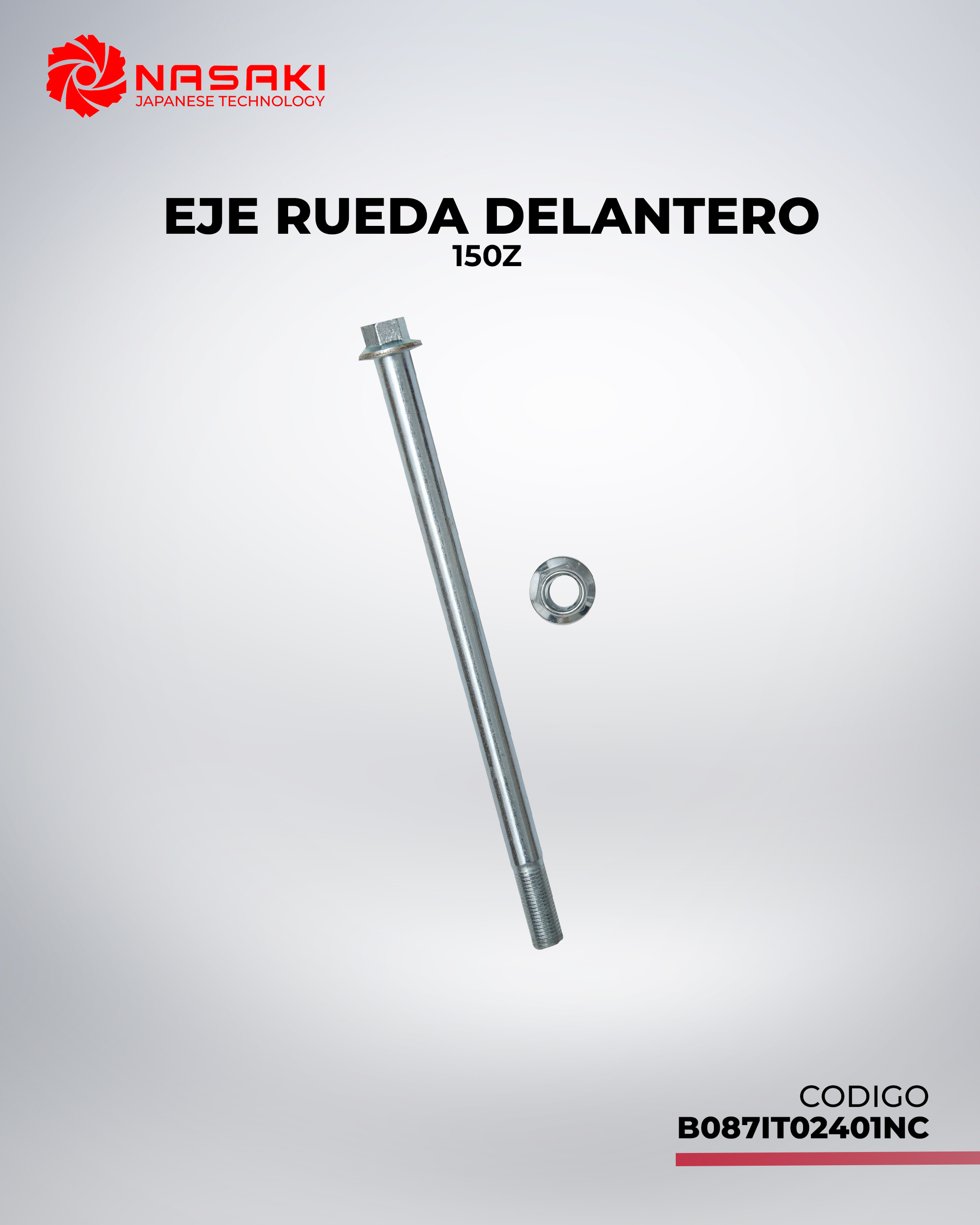 EJE DE RUEDA DELANTERA 150Z