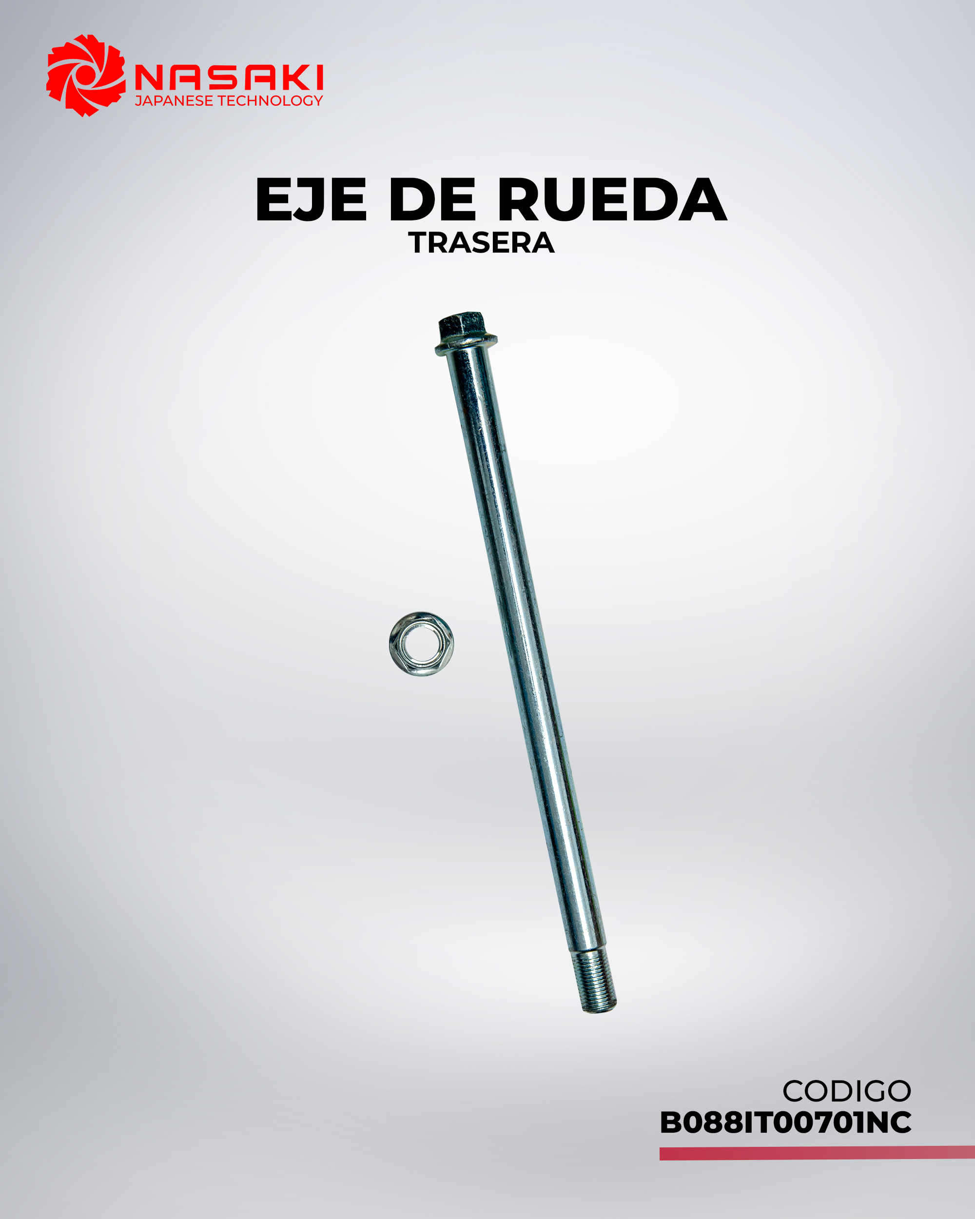 EJE DE RUEDA TRASERA