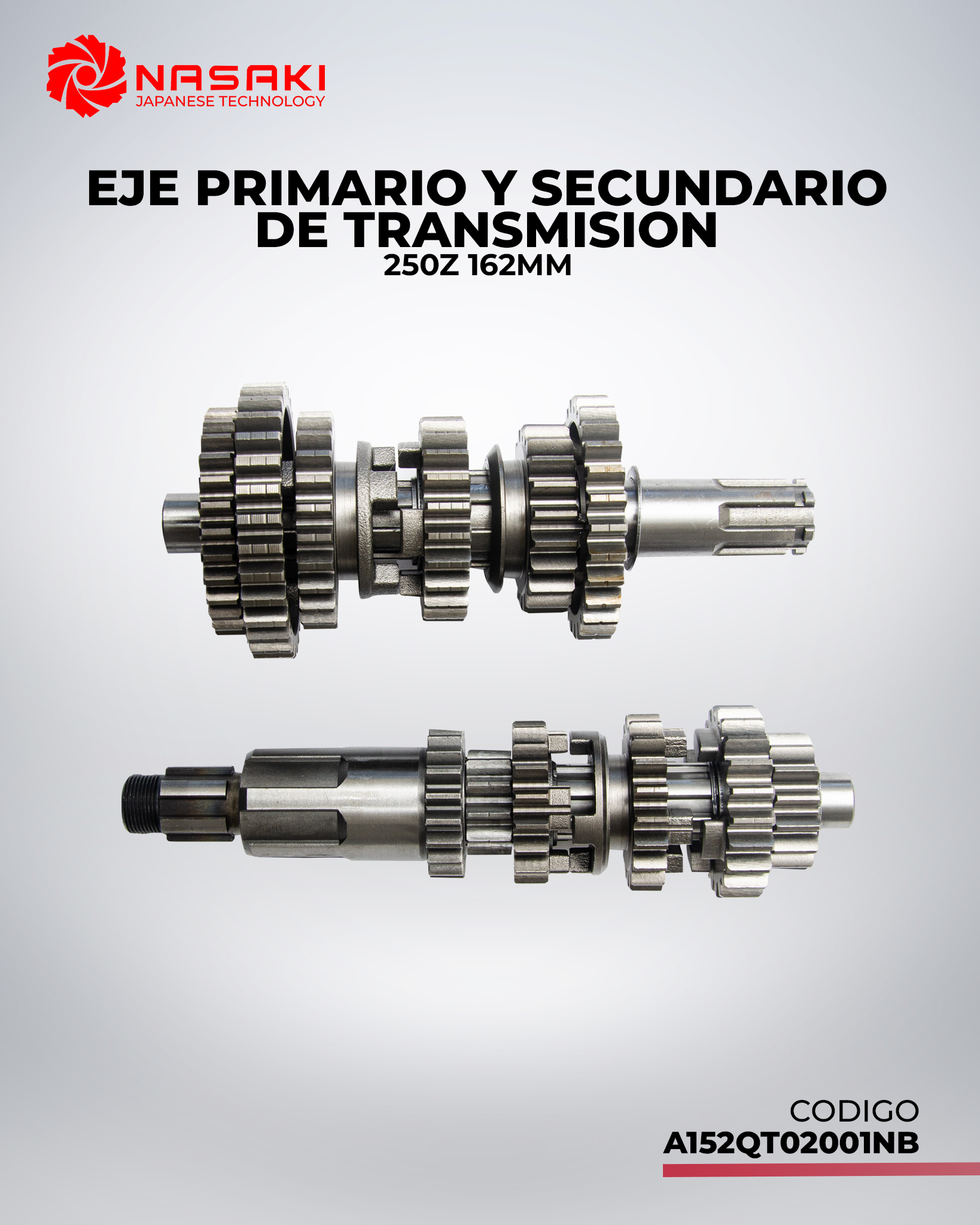 EJE PRIMARIO Y SECUNDARIO DE TRANSMISION 250Z 162mm