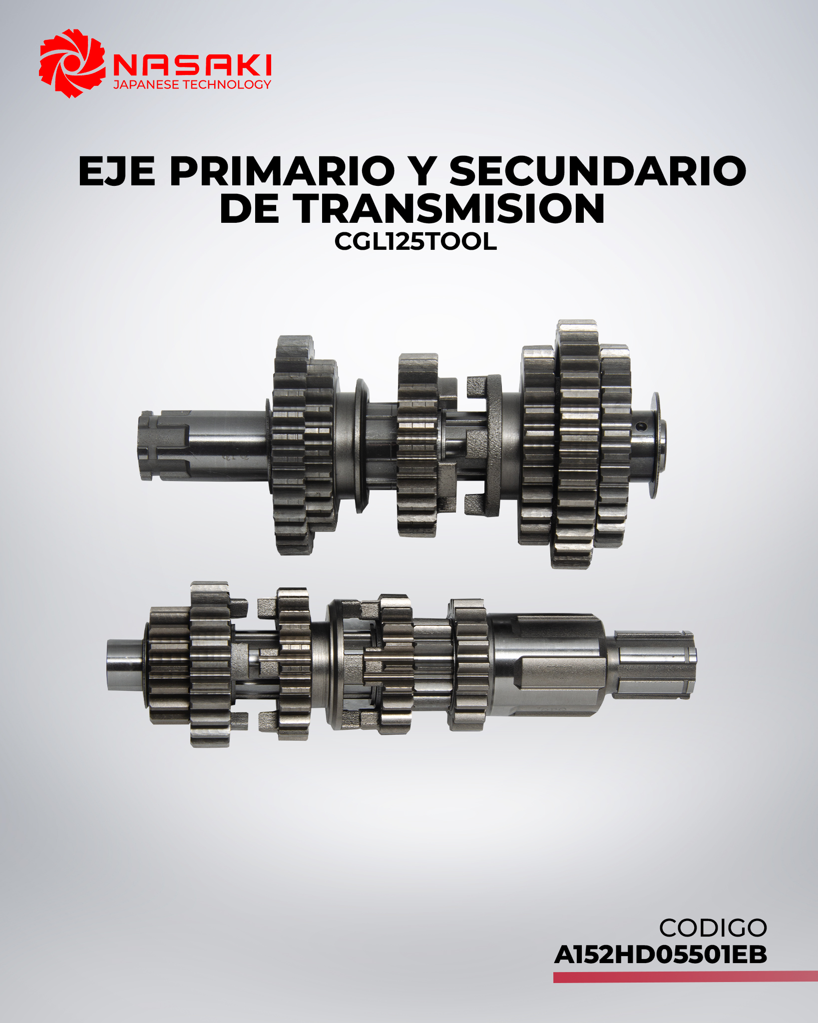 EJE PRIMARIO Y SECUNDARIO DE TRANSMISION CGL125