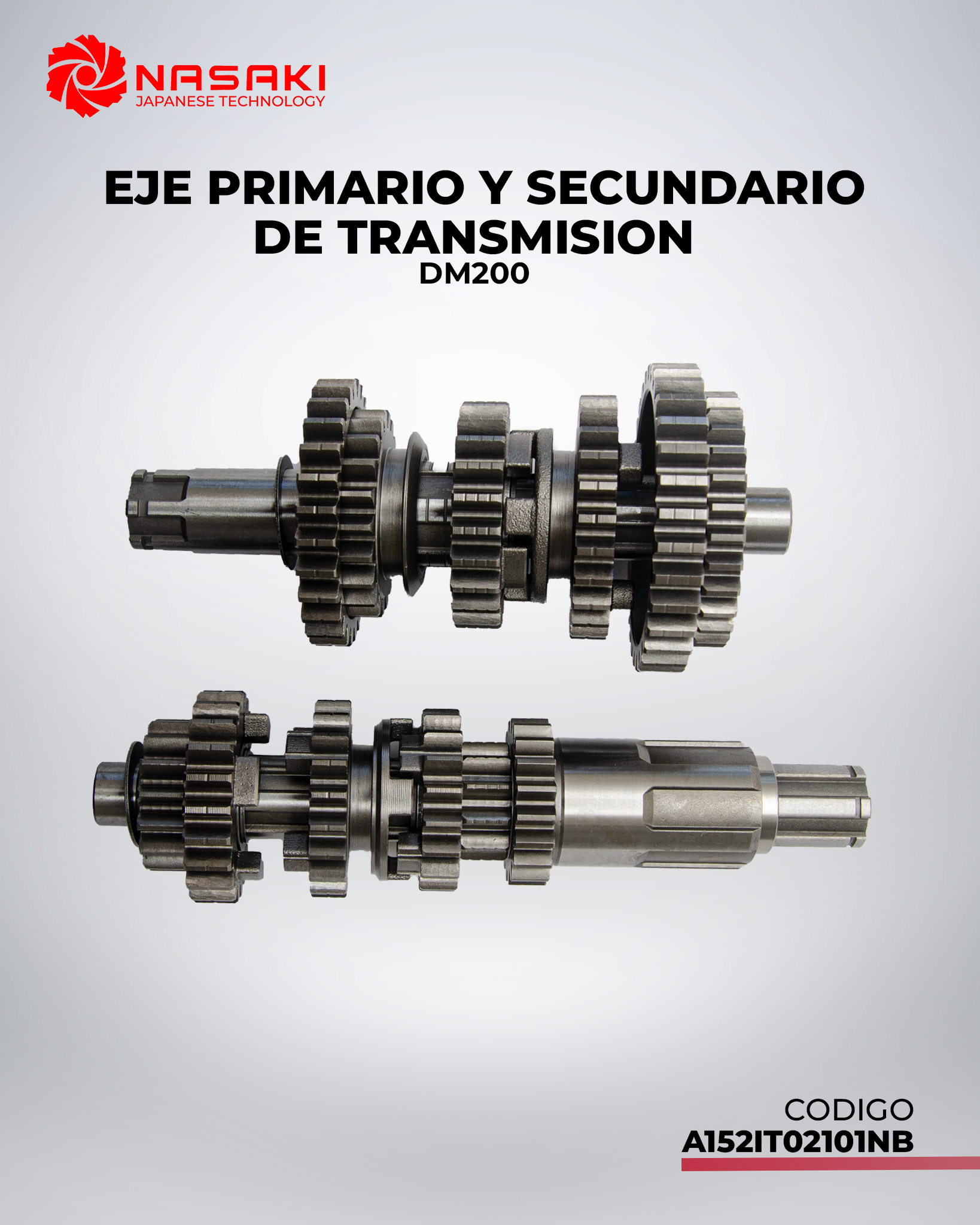 EJE PRIMARIO Y SECUNDARIO DE TRANSMISION DM200