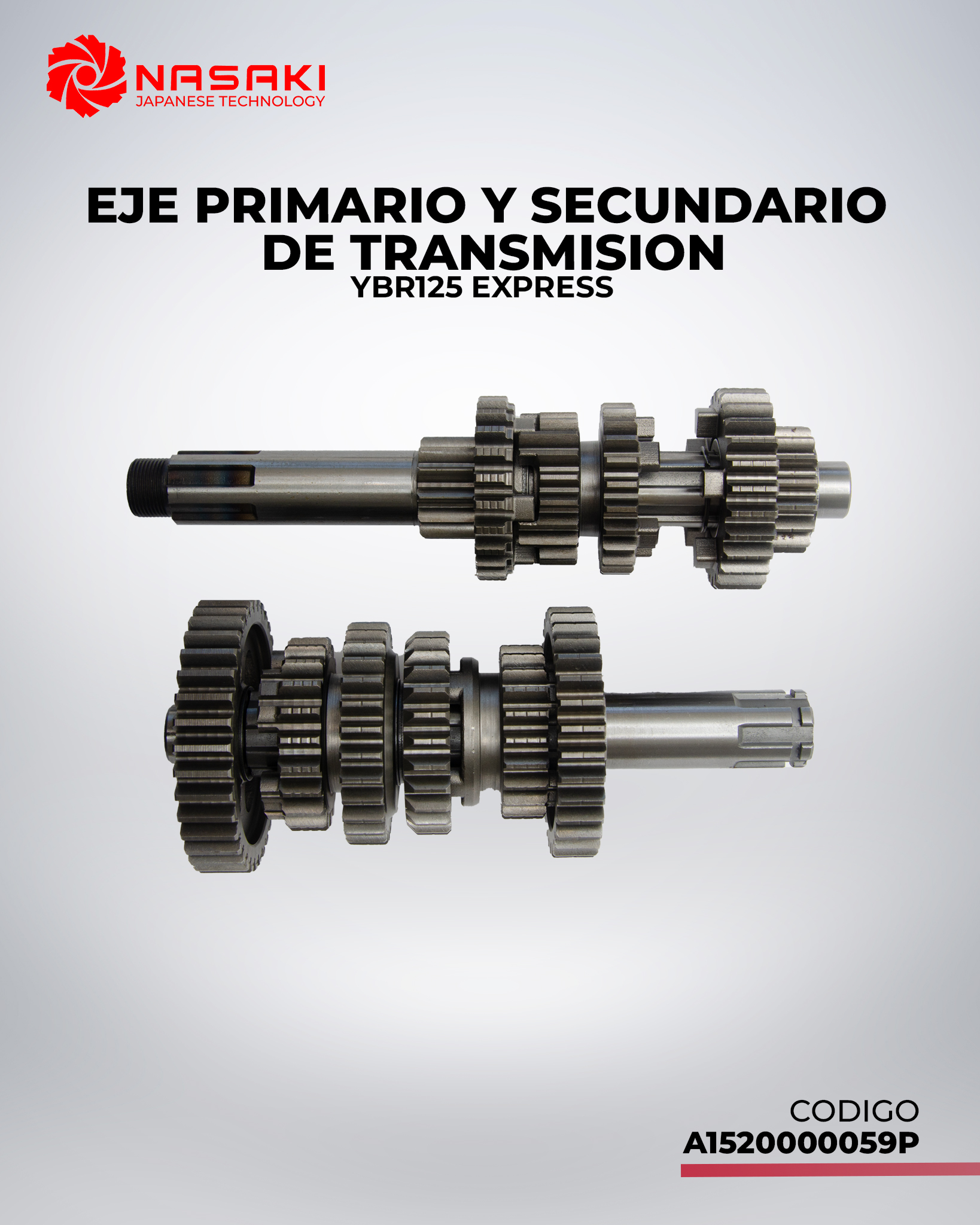 EJE PRIMARIO Y SECUNDARIO DE TRANSMISION YBR125 EXPRESS