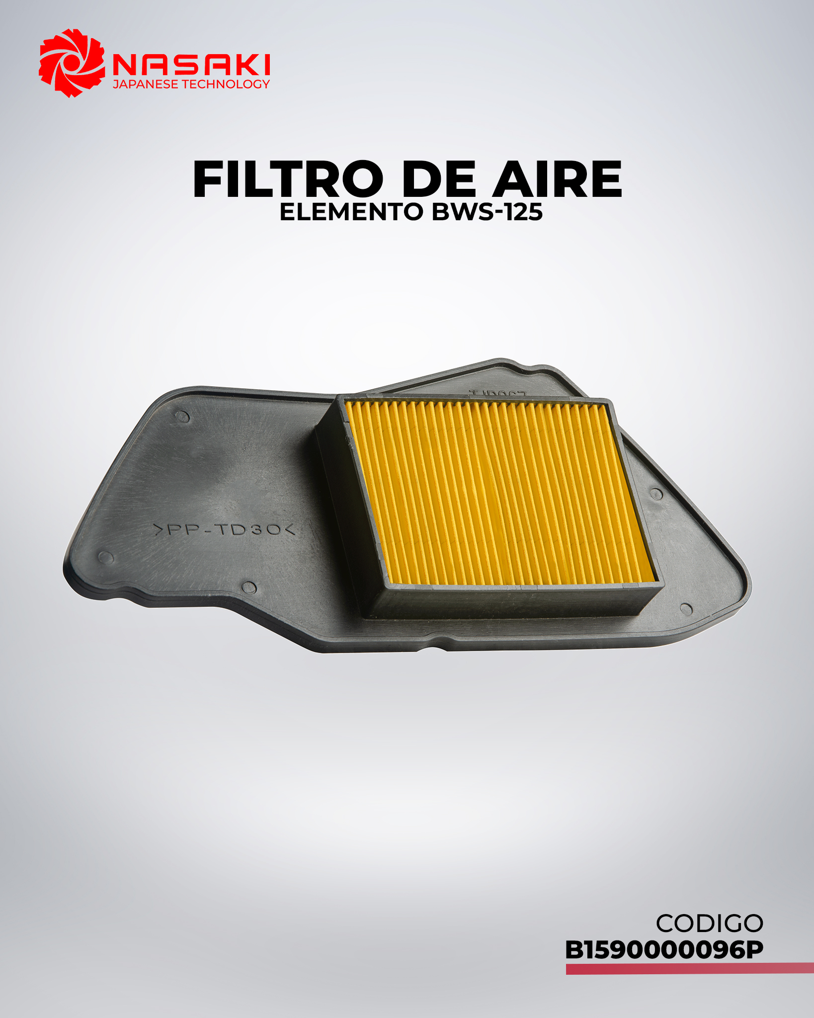 FILTRO DE AIRE ELEMENTO BWS-125