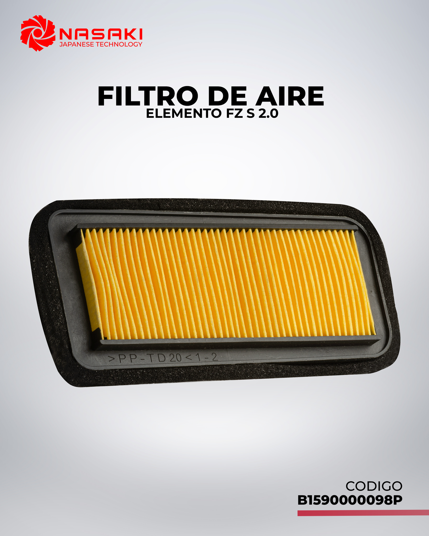 FILTRO DE AIRE ELEMENTO FZ S 2.0