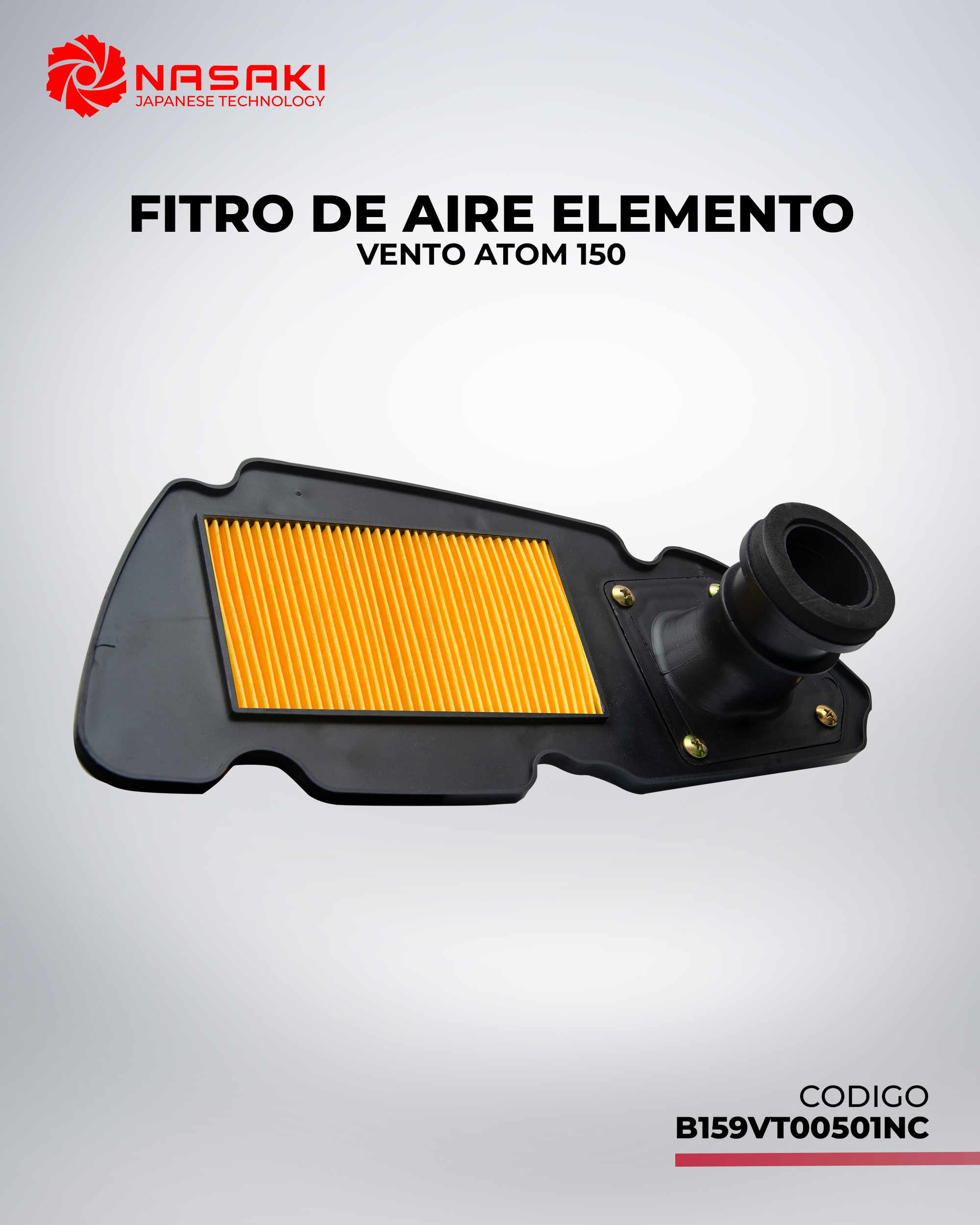 FILTRO DE AIRE ELEMENTO VENTO ATOM 150