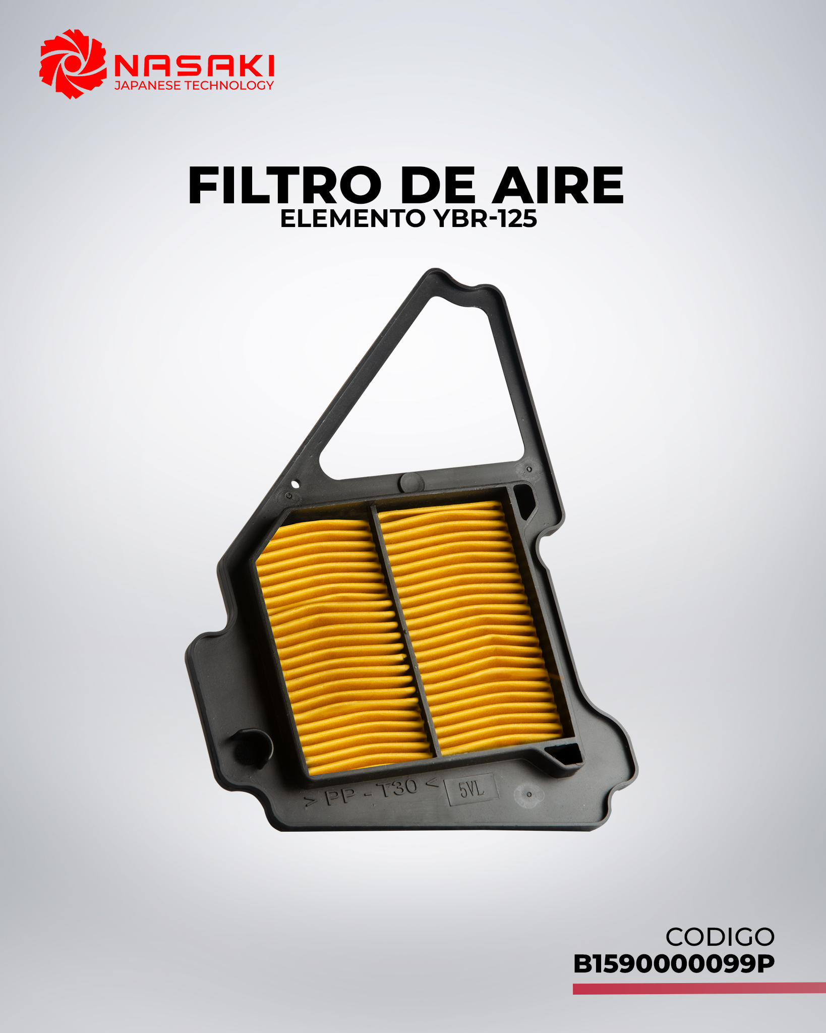 FILTRO DE AIRE ELEMENTO YBR-125