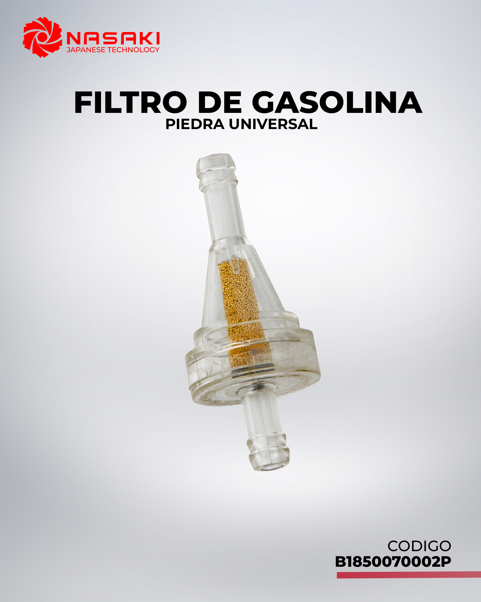 FILTRO DE GASOLINA PIEDRA UNIVERSAL