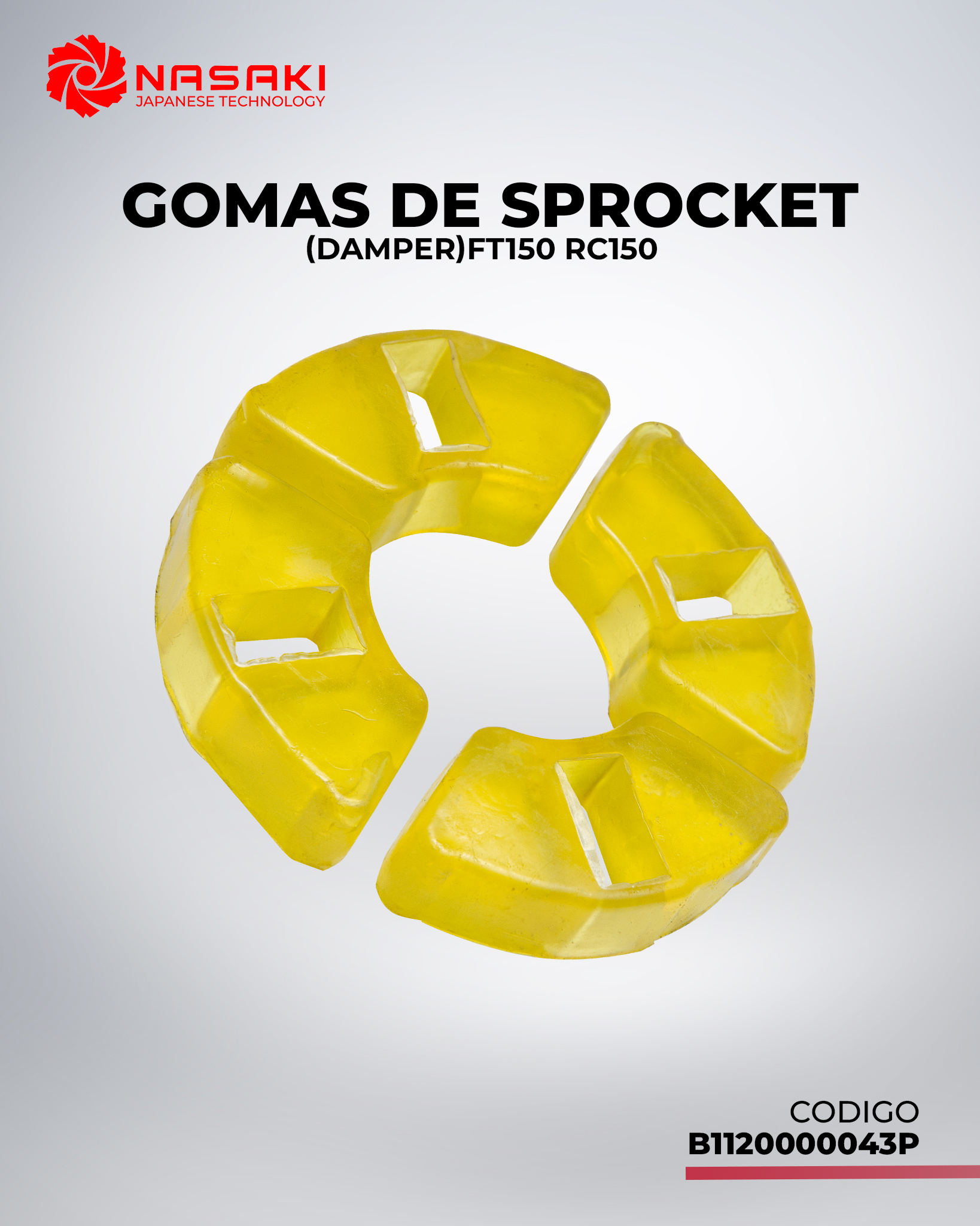 GOMAS DE SPROCKET (DAMPER) FT150 RC150