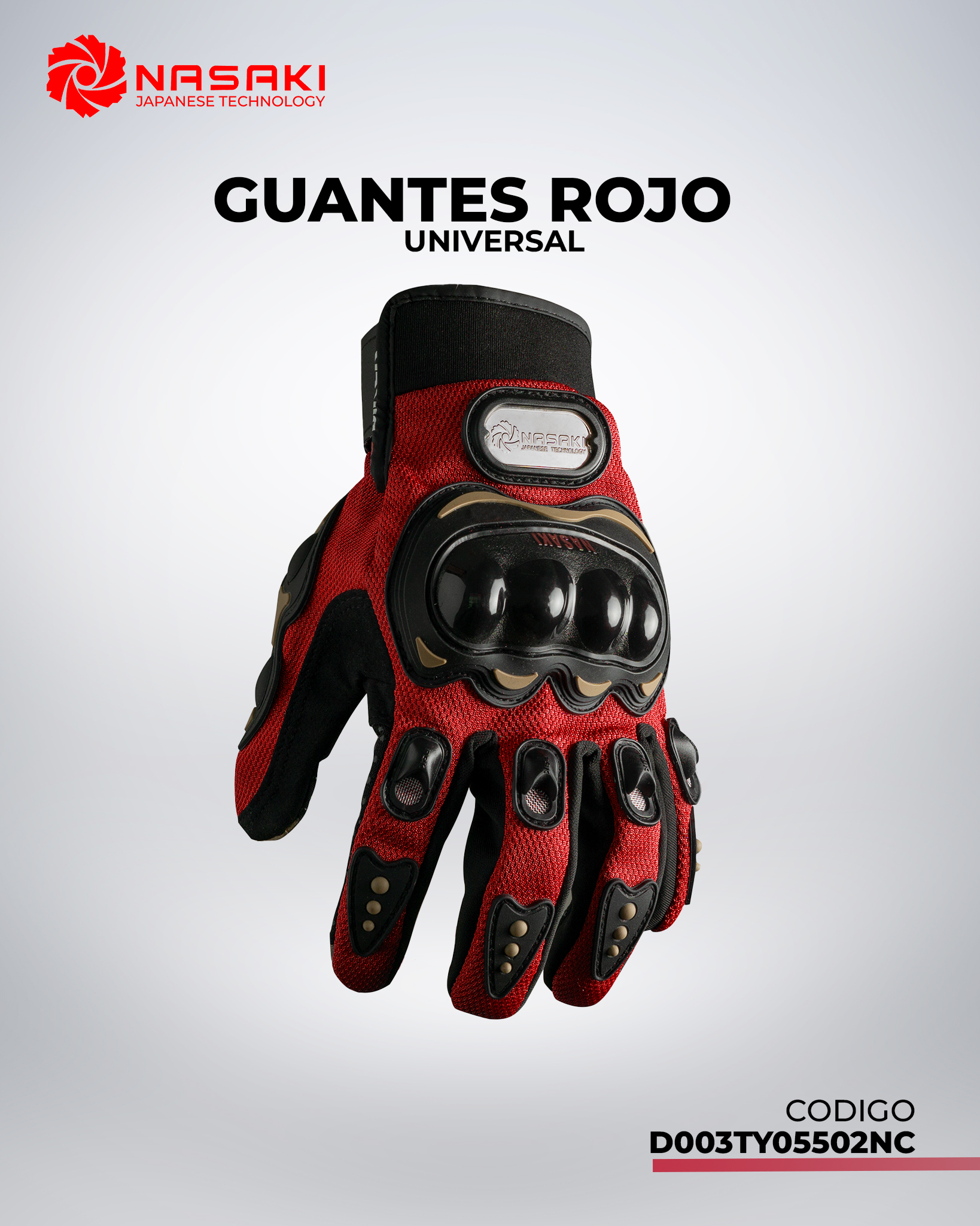 GUANTES L ROJO UNIVERSAL