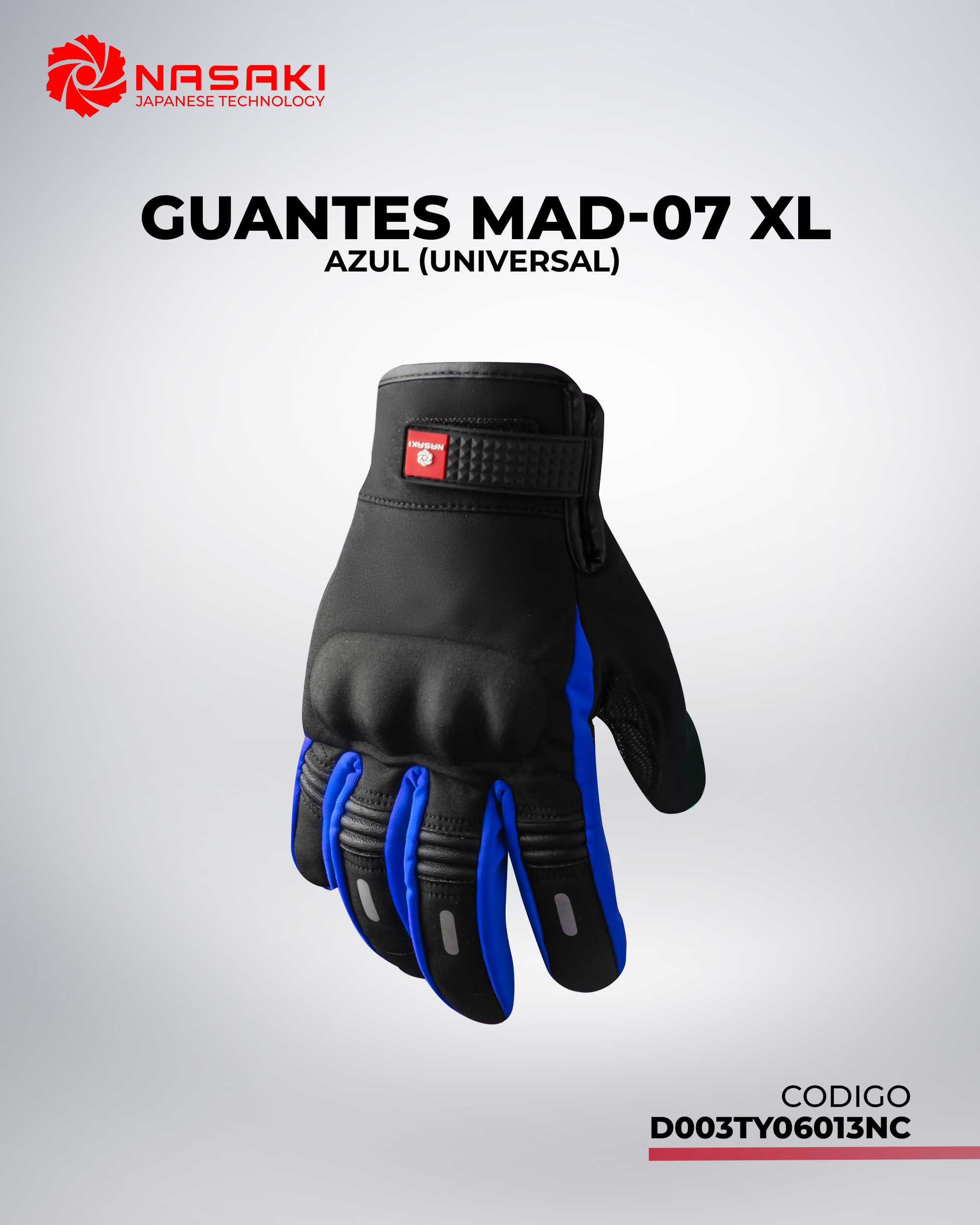 GUANTES MAD-07 AZUL XL