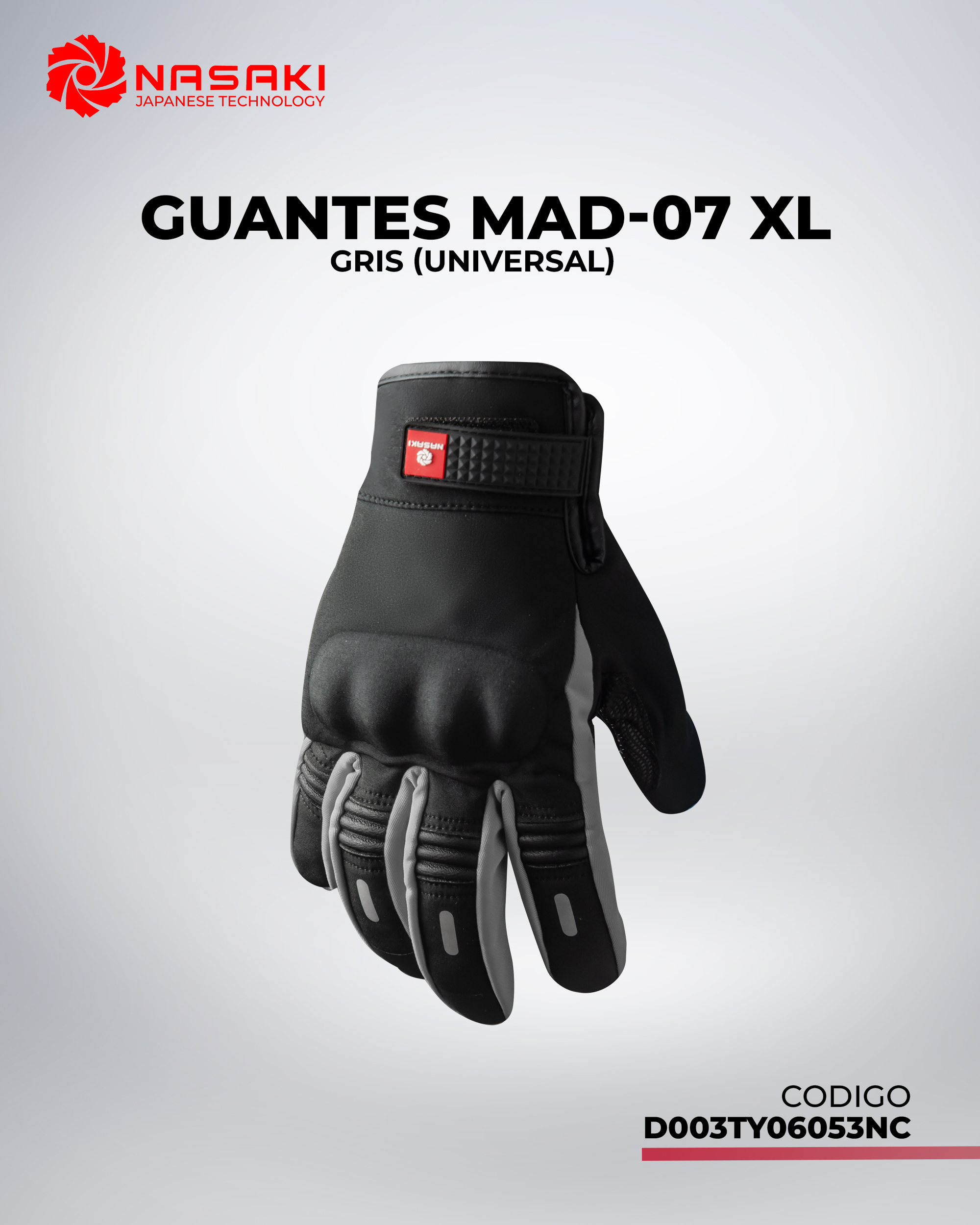 GUANTES MAD-07 GRIS XL