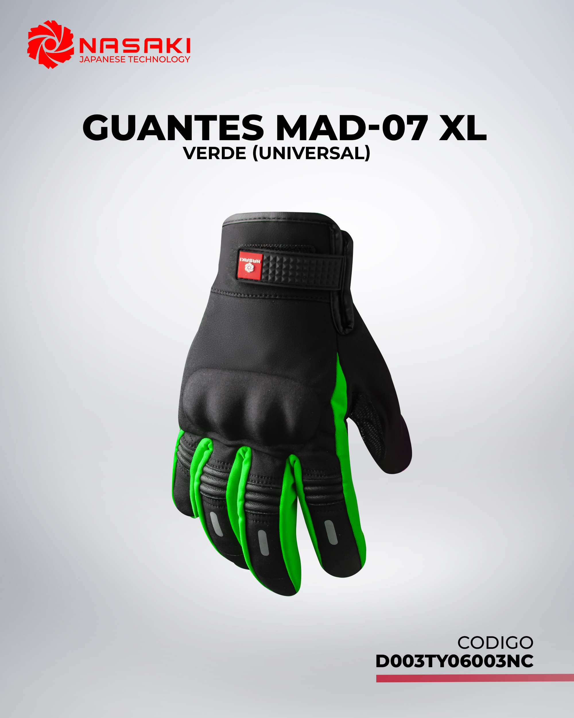 GUANTES MAD-07 VERDE XL
