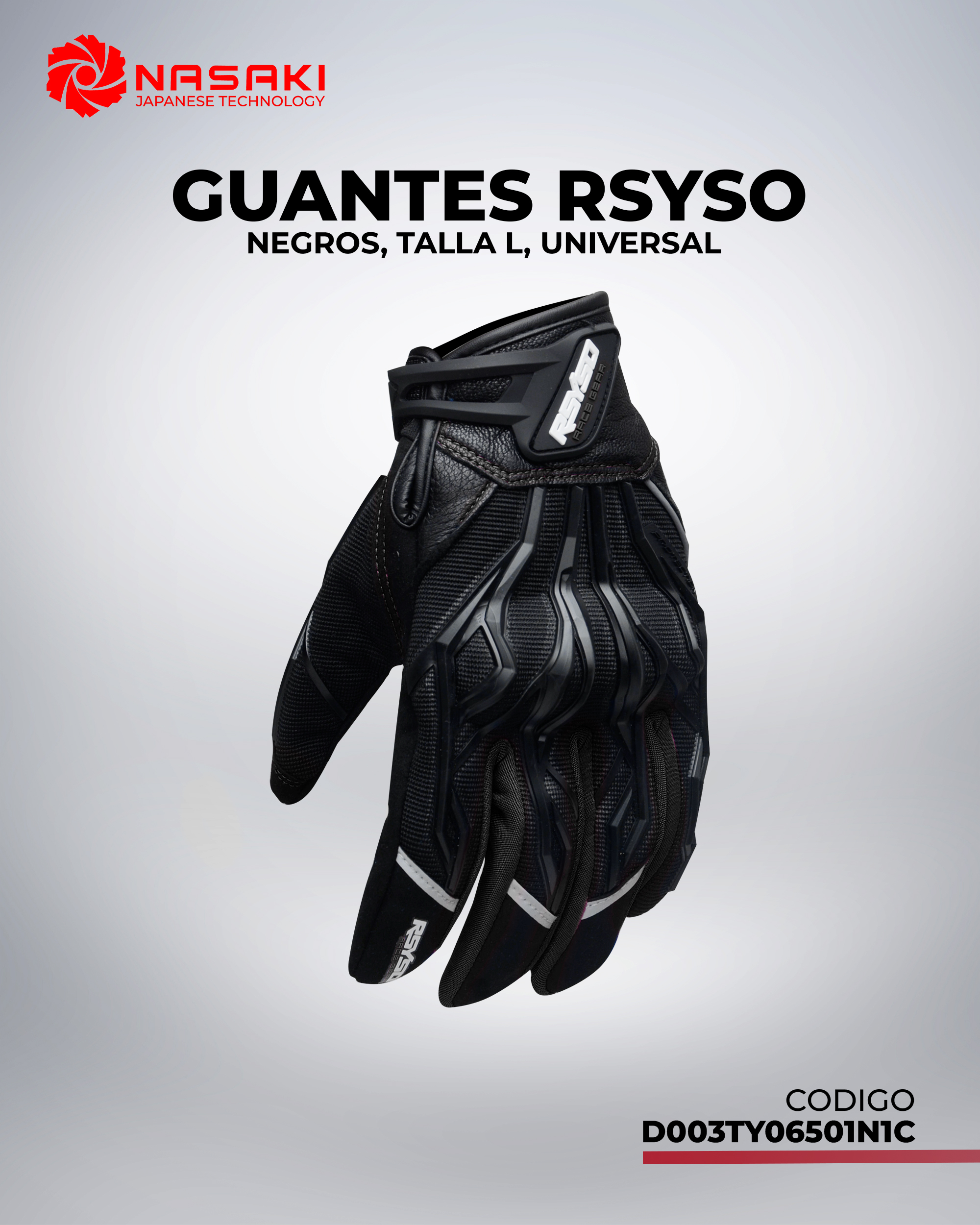 GUANTES NEGRO RSYSO L