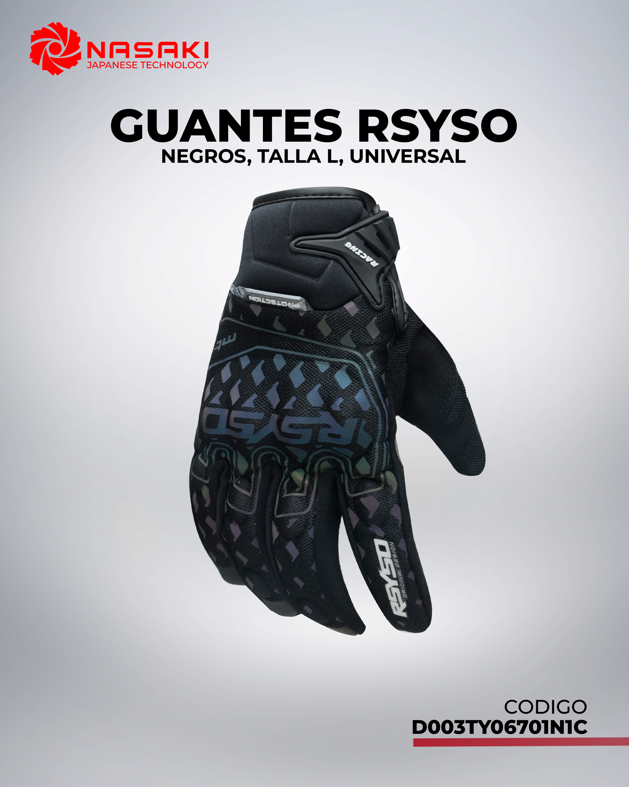 GUANTES NEGRO RSYSO L