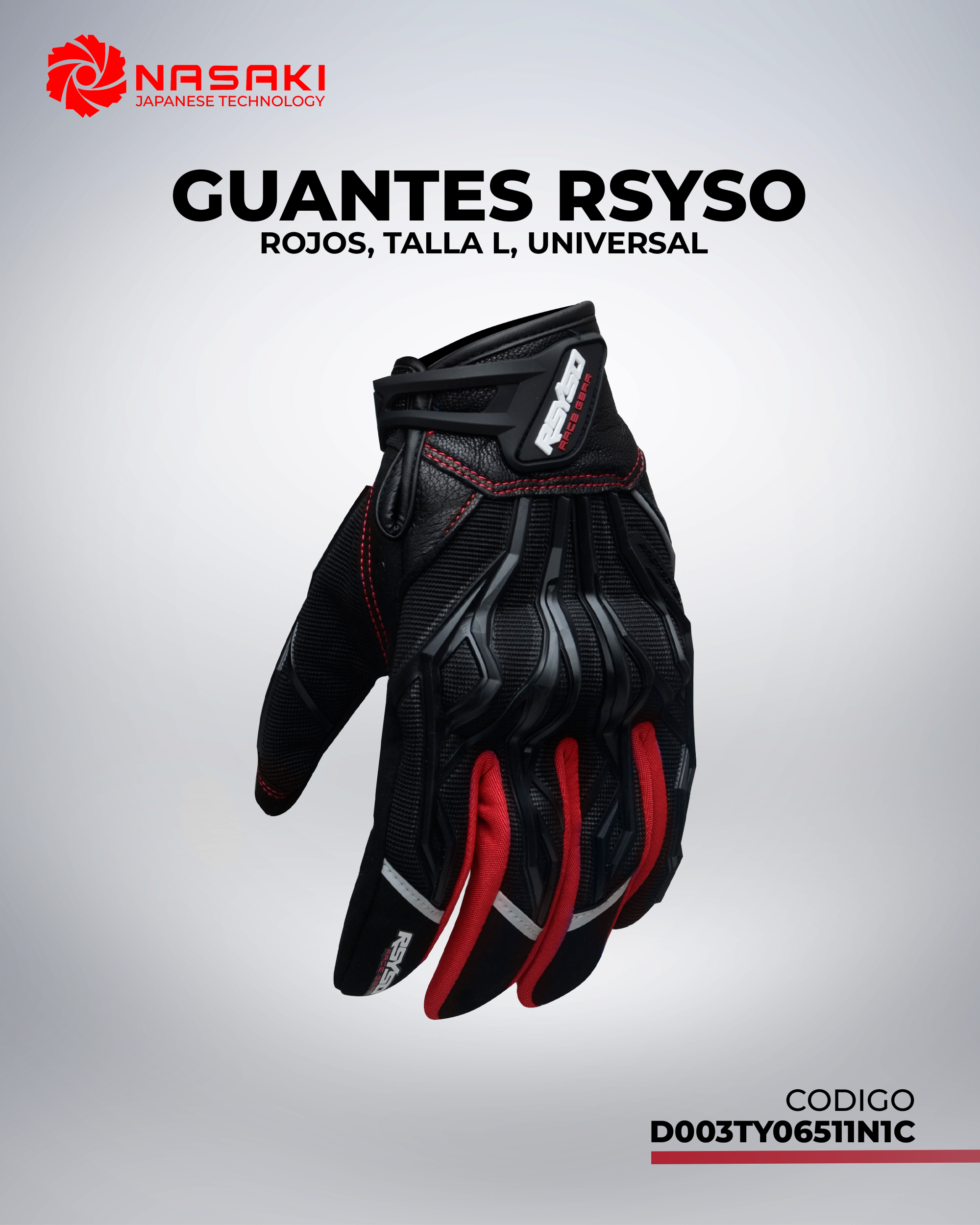 GUANTES ROJO RSYSO L