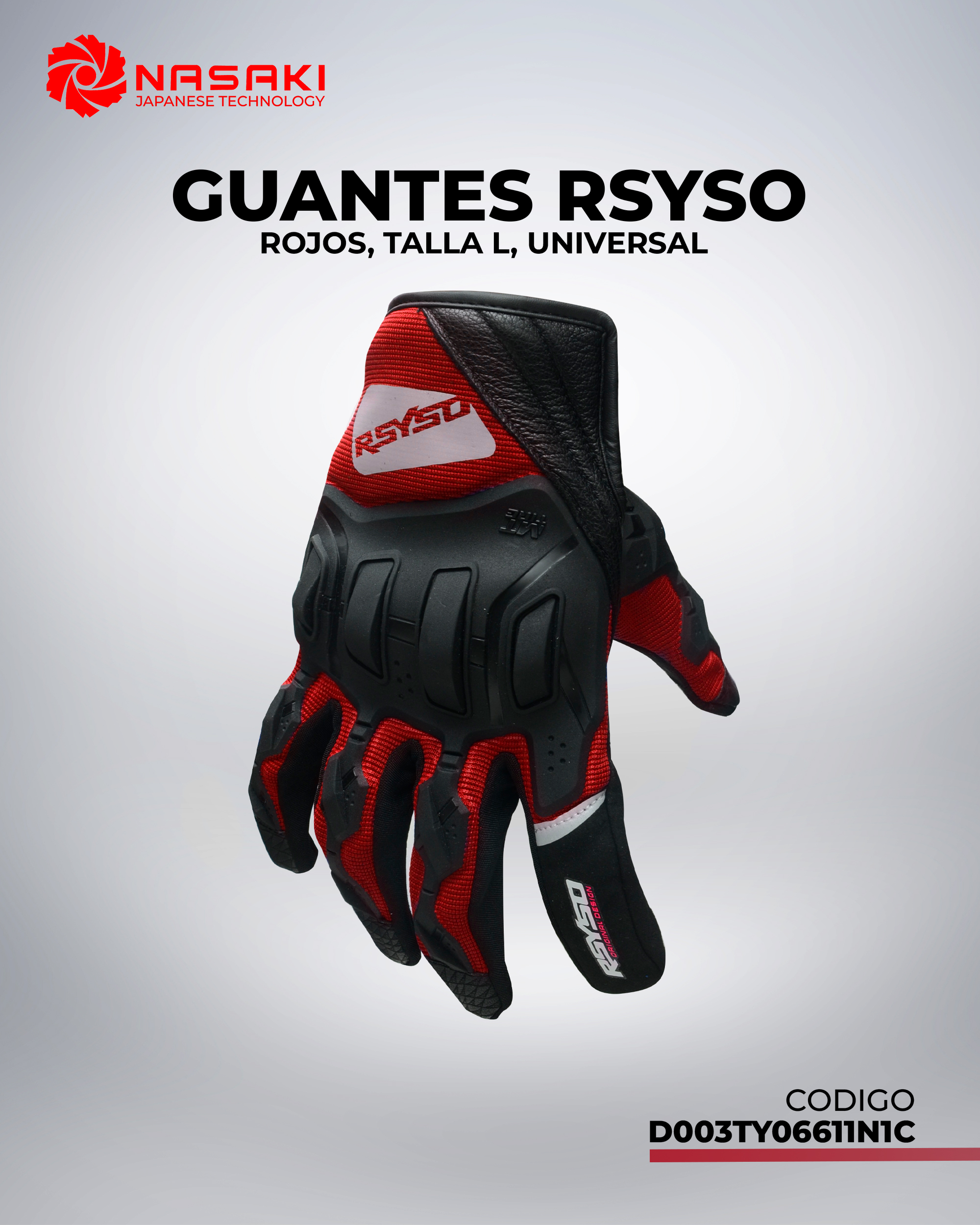 GUANTES ROJO RSYSO L