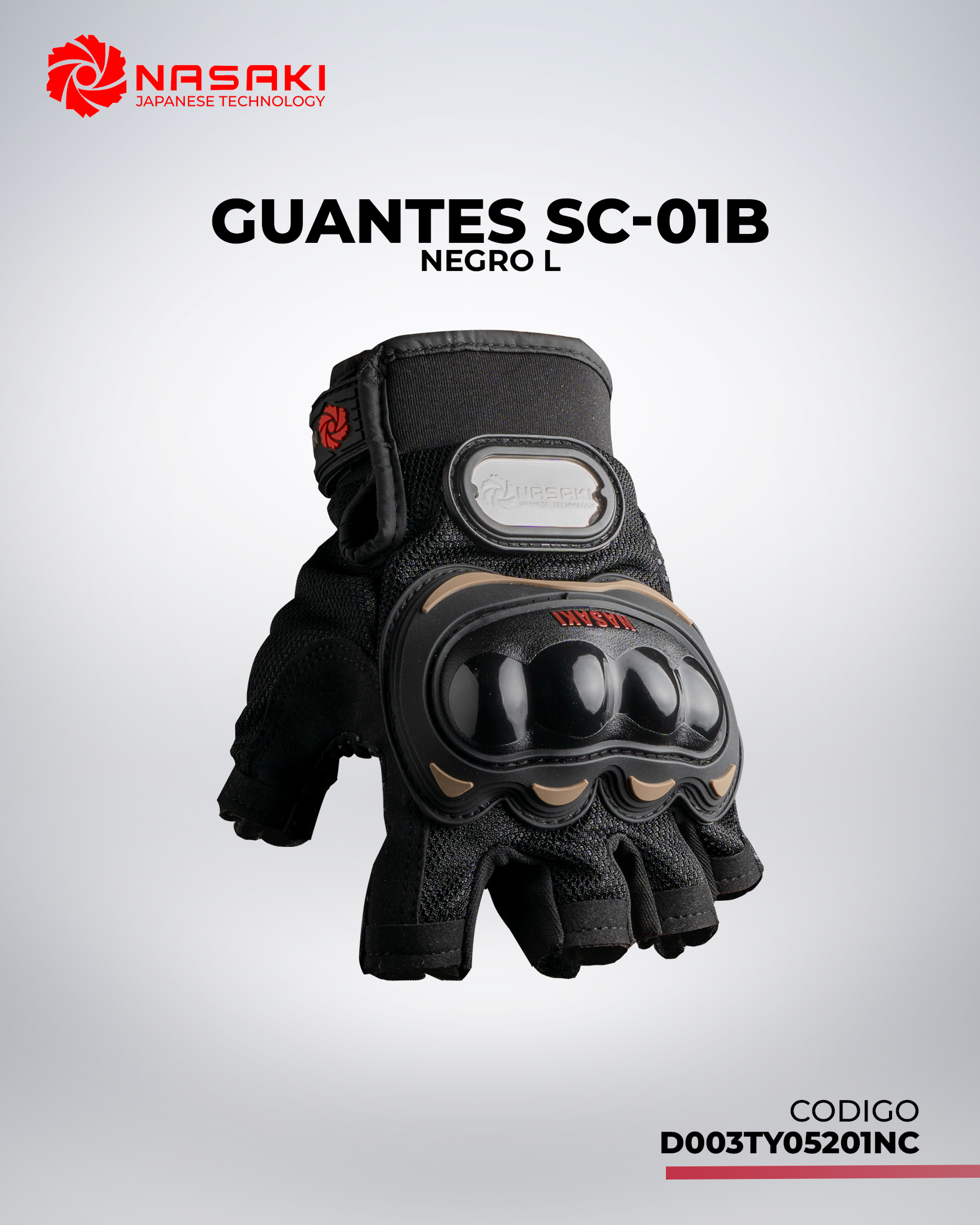 GUANTES SC-01B NEGRO L