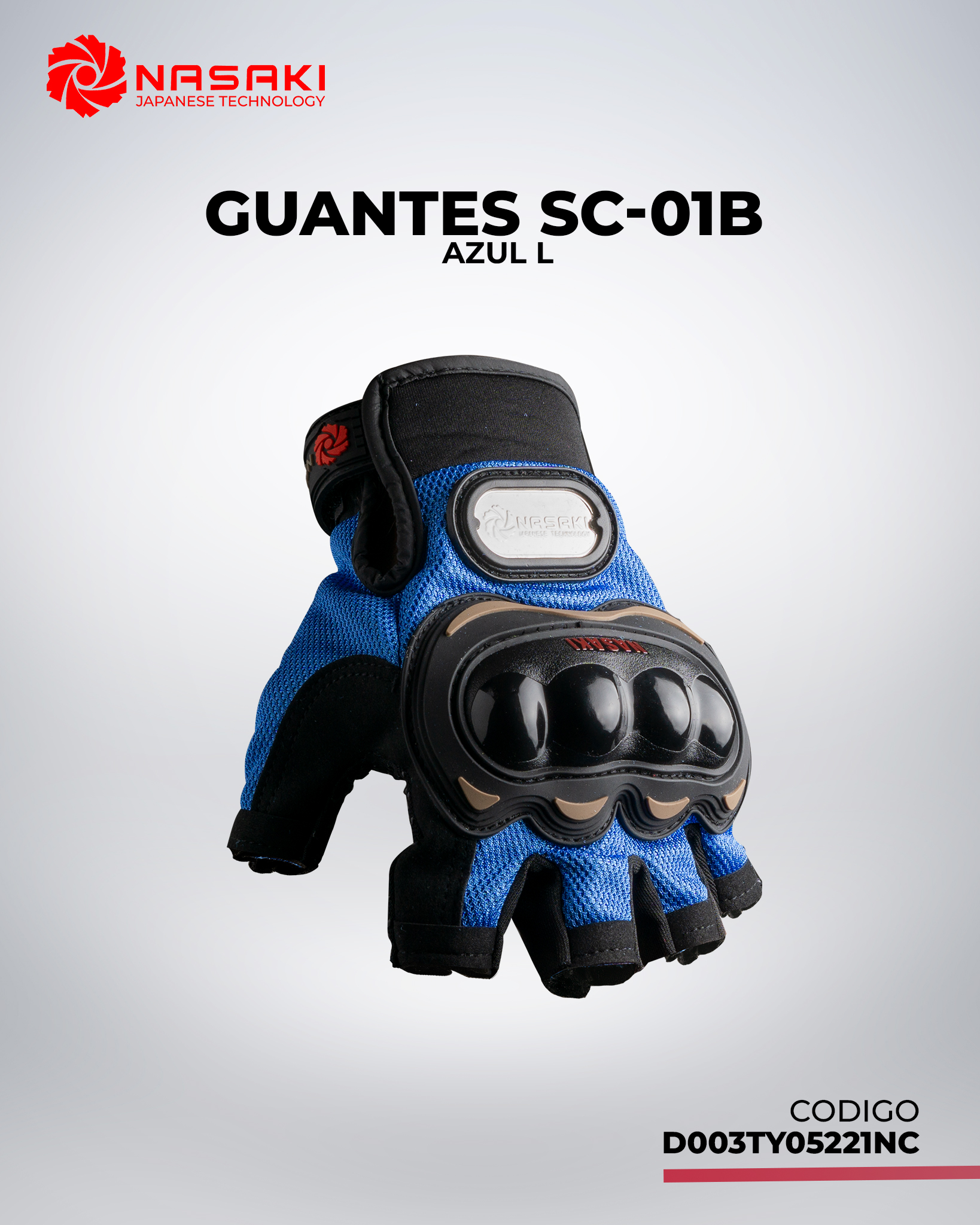GUANTES SC-01B AZUL L