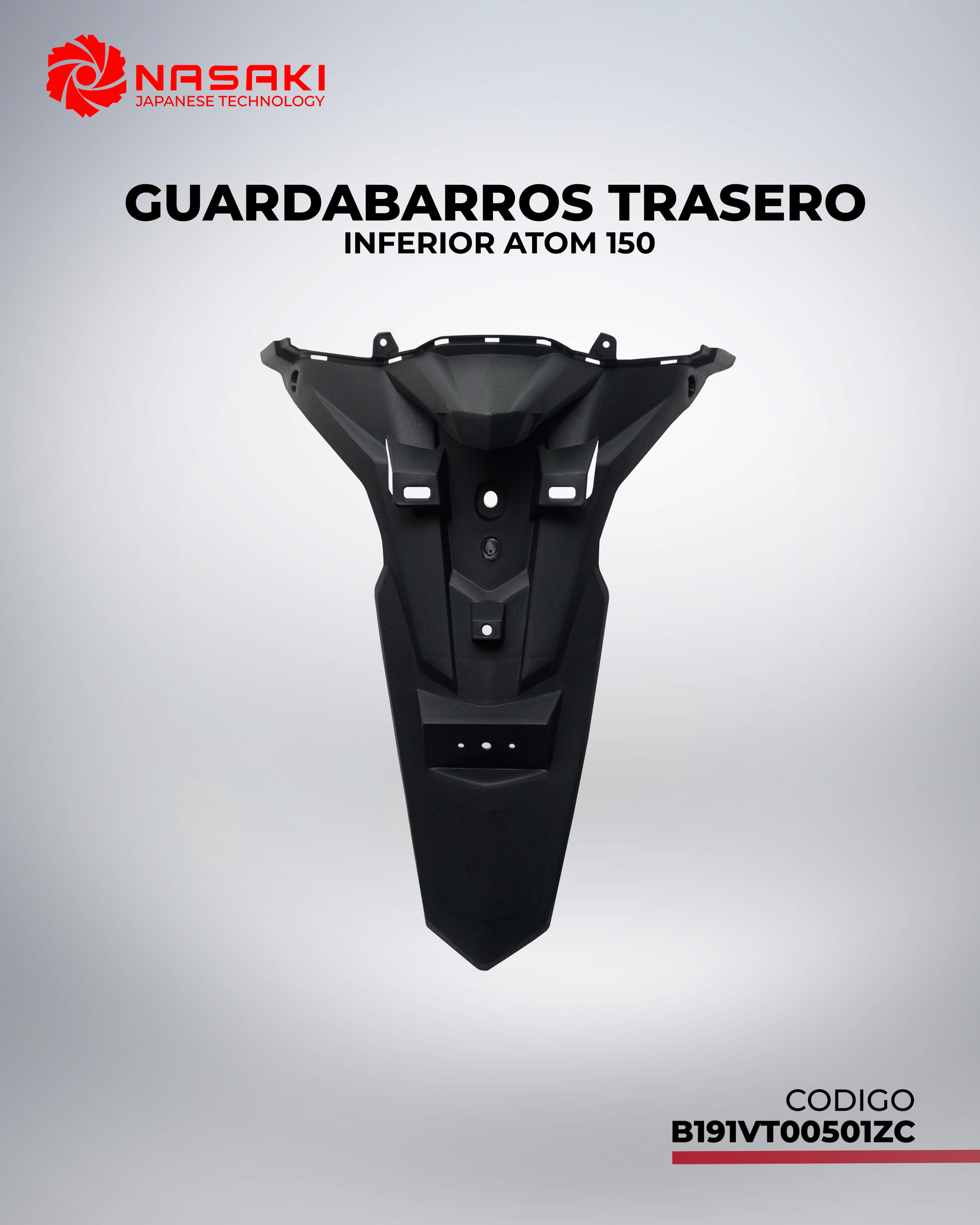 GUARDABARROS TRASERO INFERIOR ATOM150