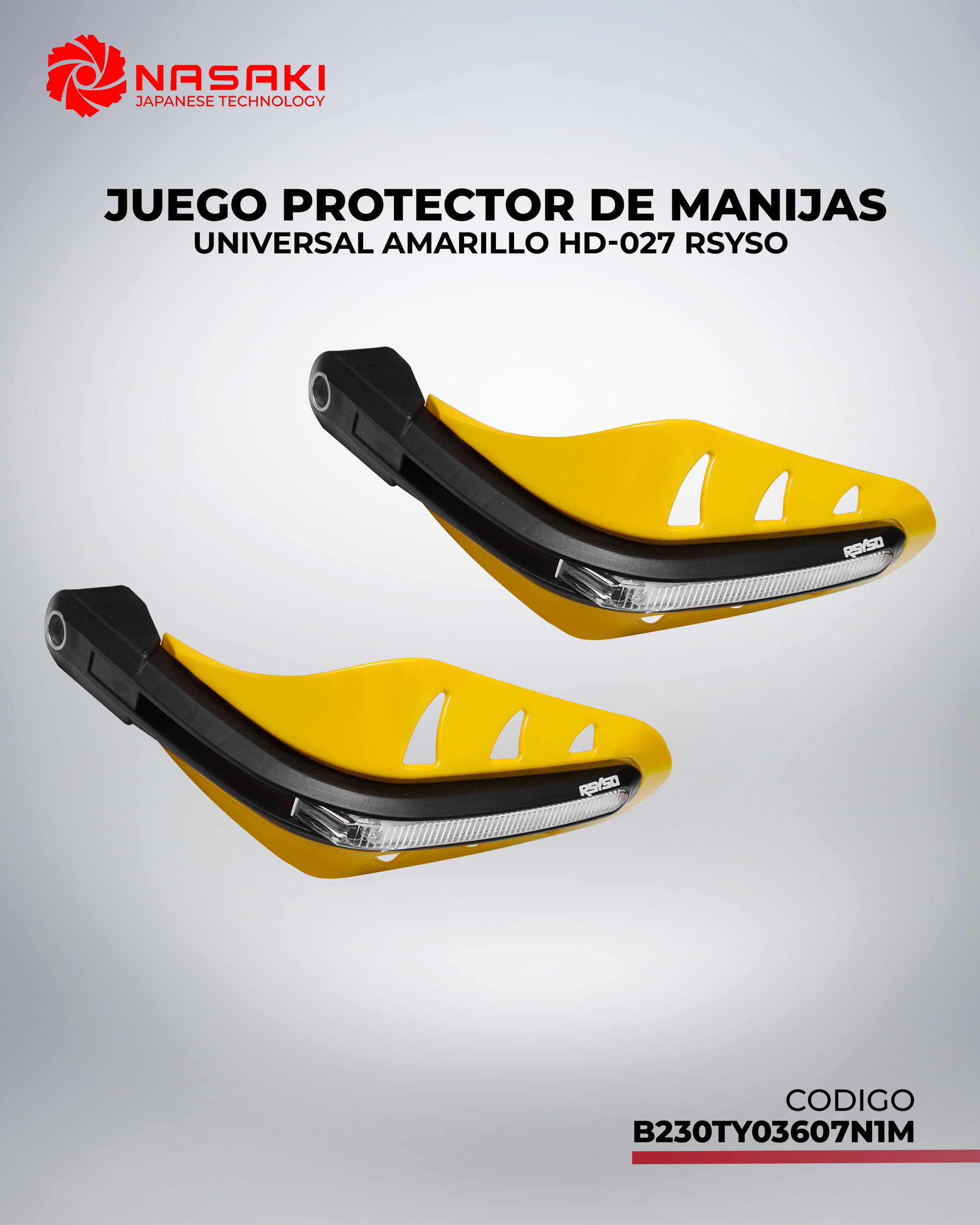JUEGO PROTECTOR DE MANIJAS UNIVERSAL AMARILLA HD-027 RSYSO