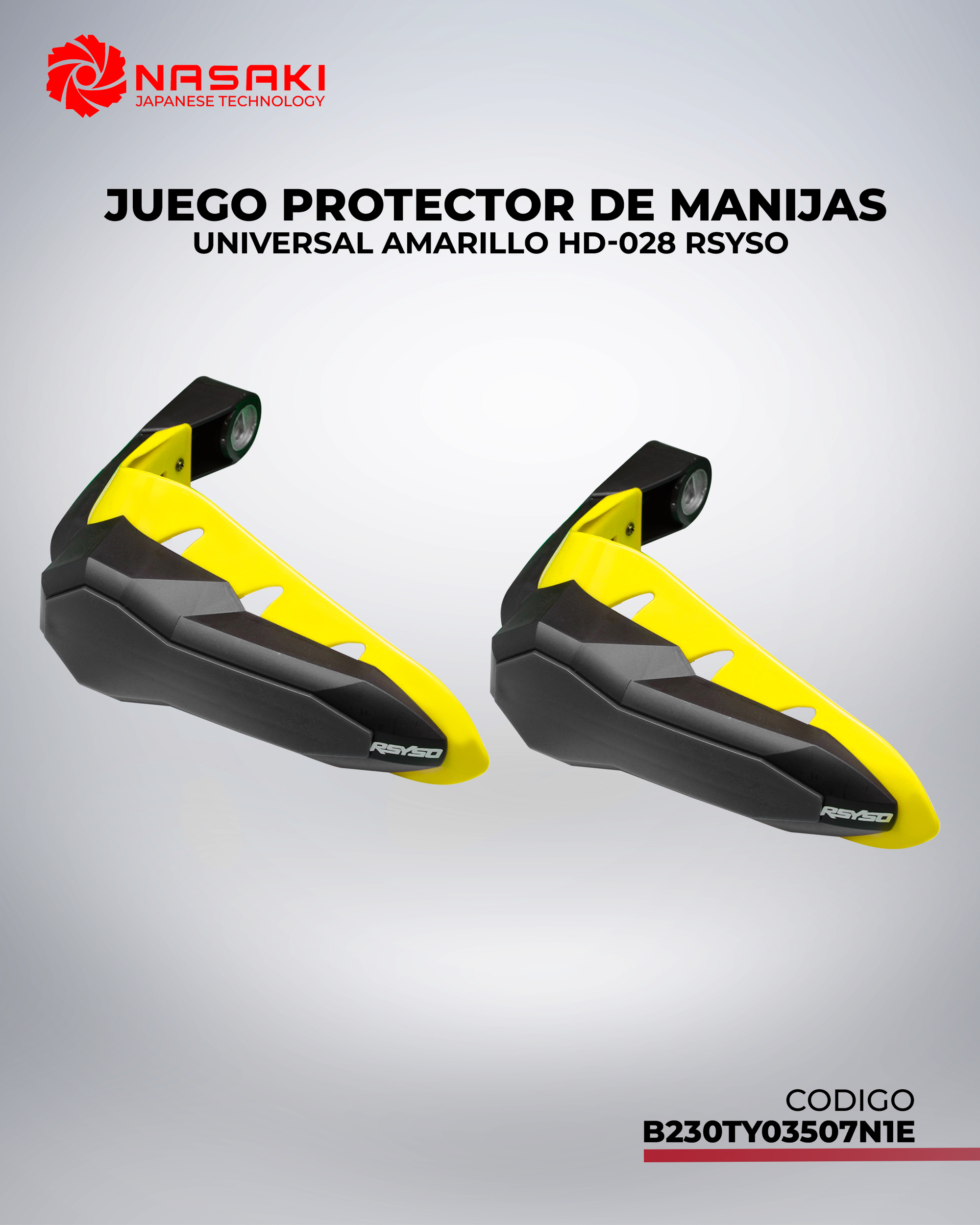 JUEGO PROTECTOR DE MANIJAS UNIVERSAL AMARILLO HD-028 RSYSO