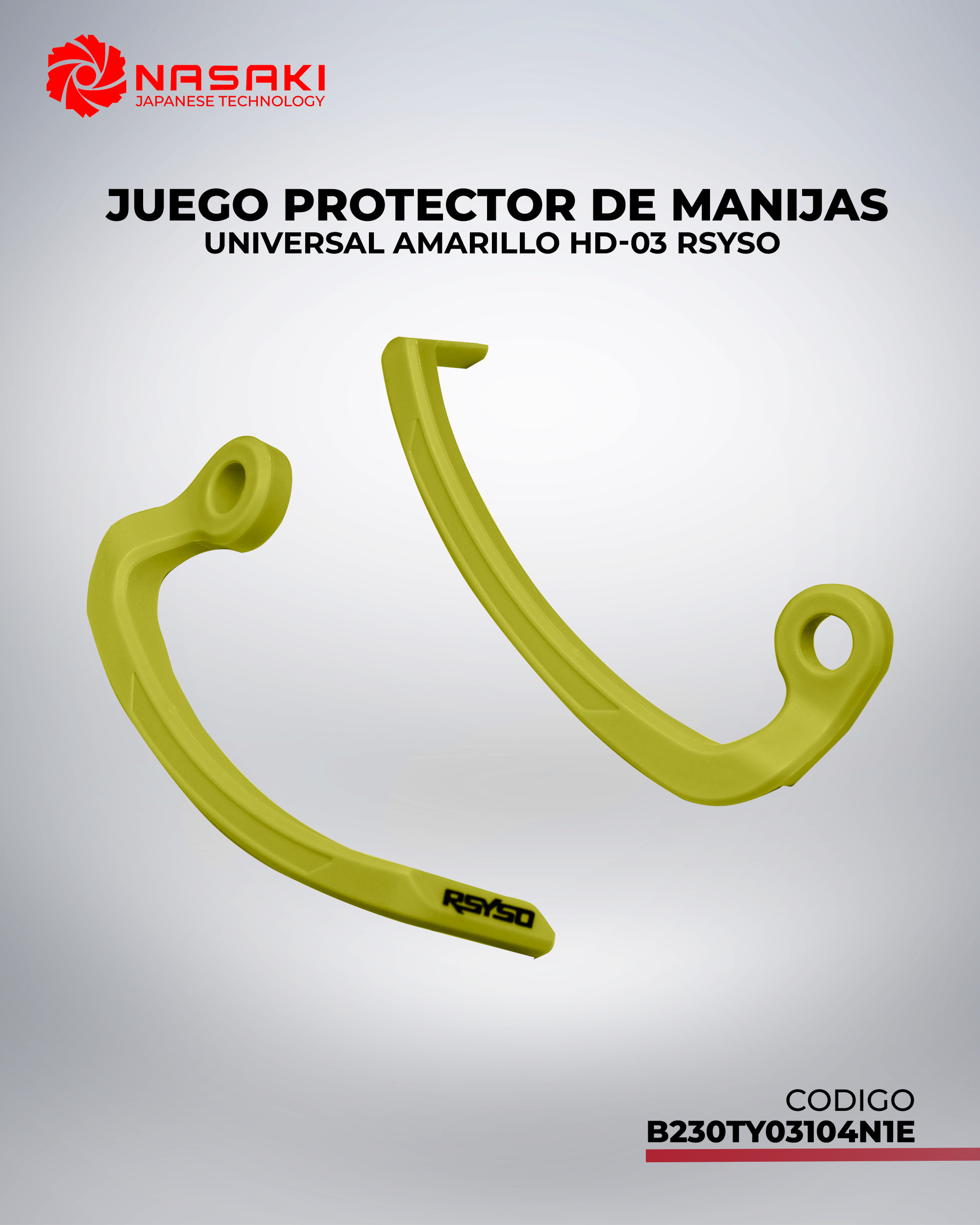 JUEGO PROTECTOR DE MANIJAS UNIVERSAL AMARILLO HD-03 RSYSO