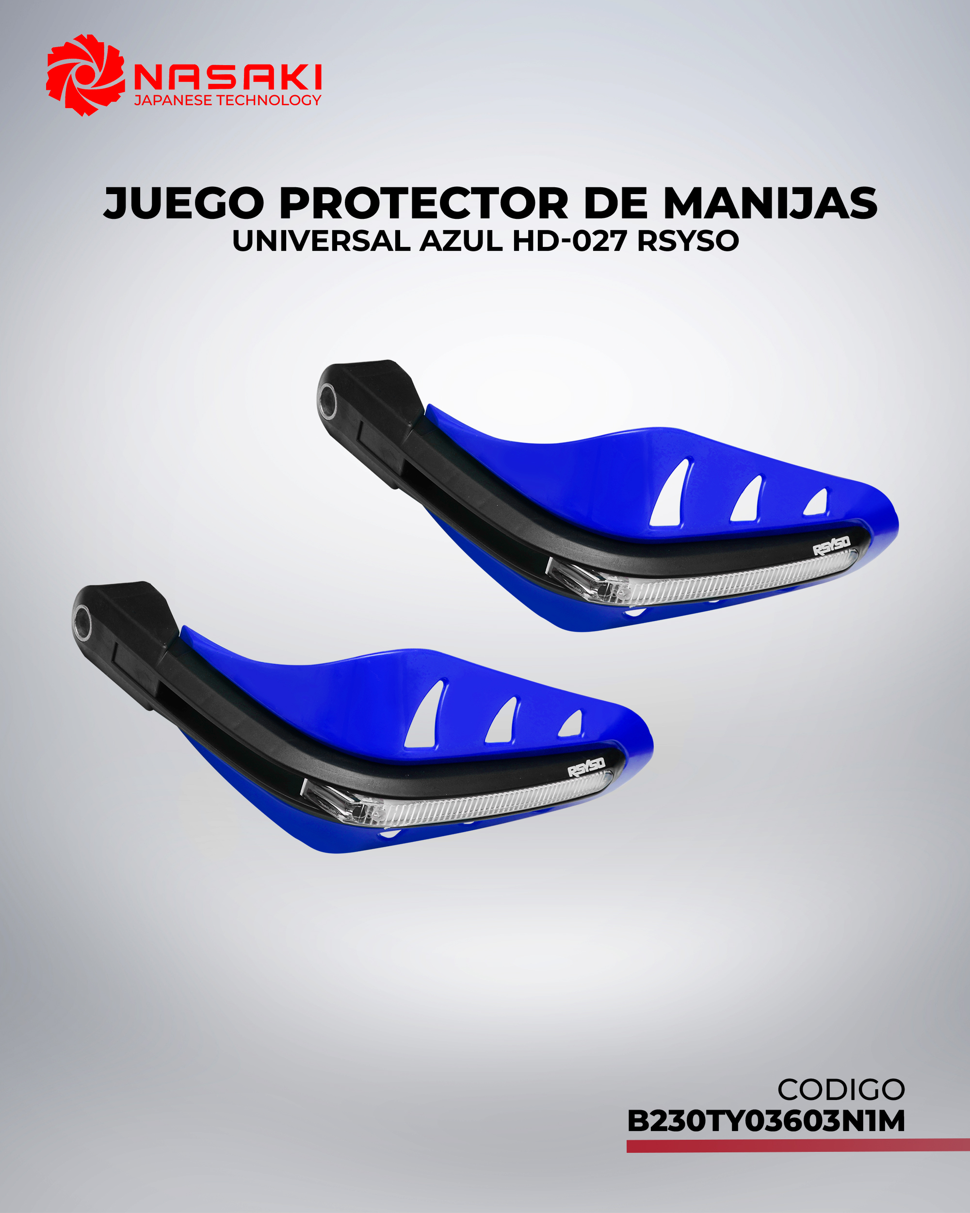 JUEGO PROTECTOR DE MANIJAS UNIVERSAL AZUL HD-027 RSYSO