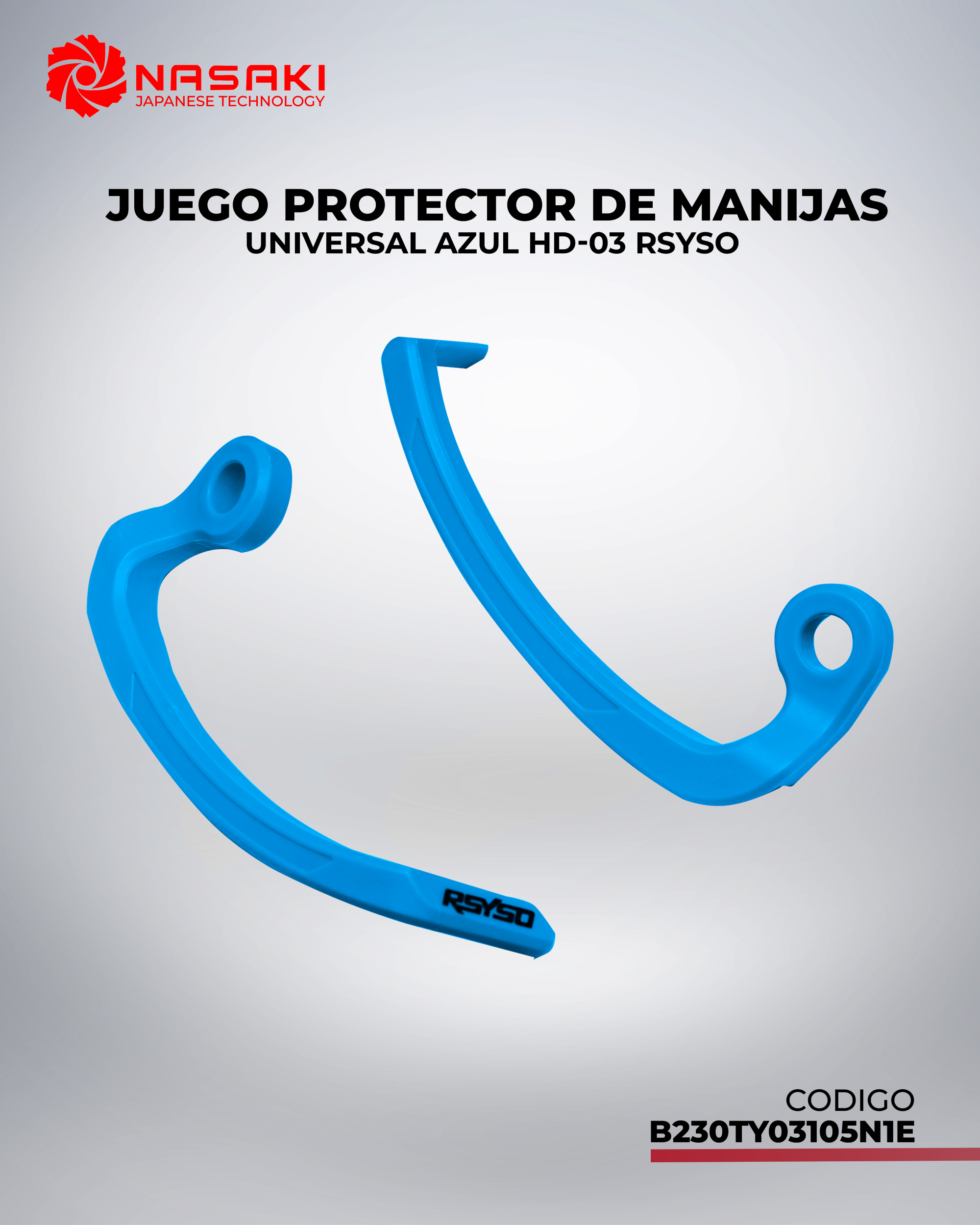 JUEGO PROTECTOR DE MANIJAS UNIVERSAL AZUL HD-03 RSYSO