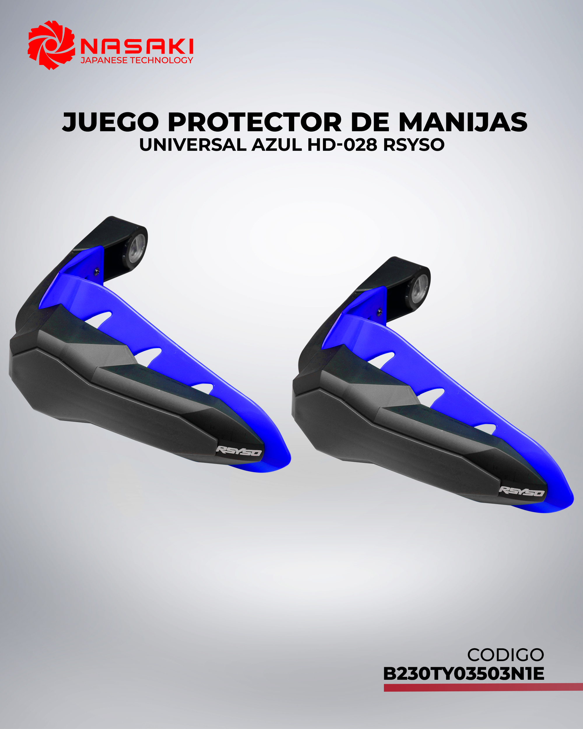 JUEGO PROTECTOR DE MANIJAS UNIVERSAL AZUL HD-028 RSYSO