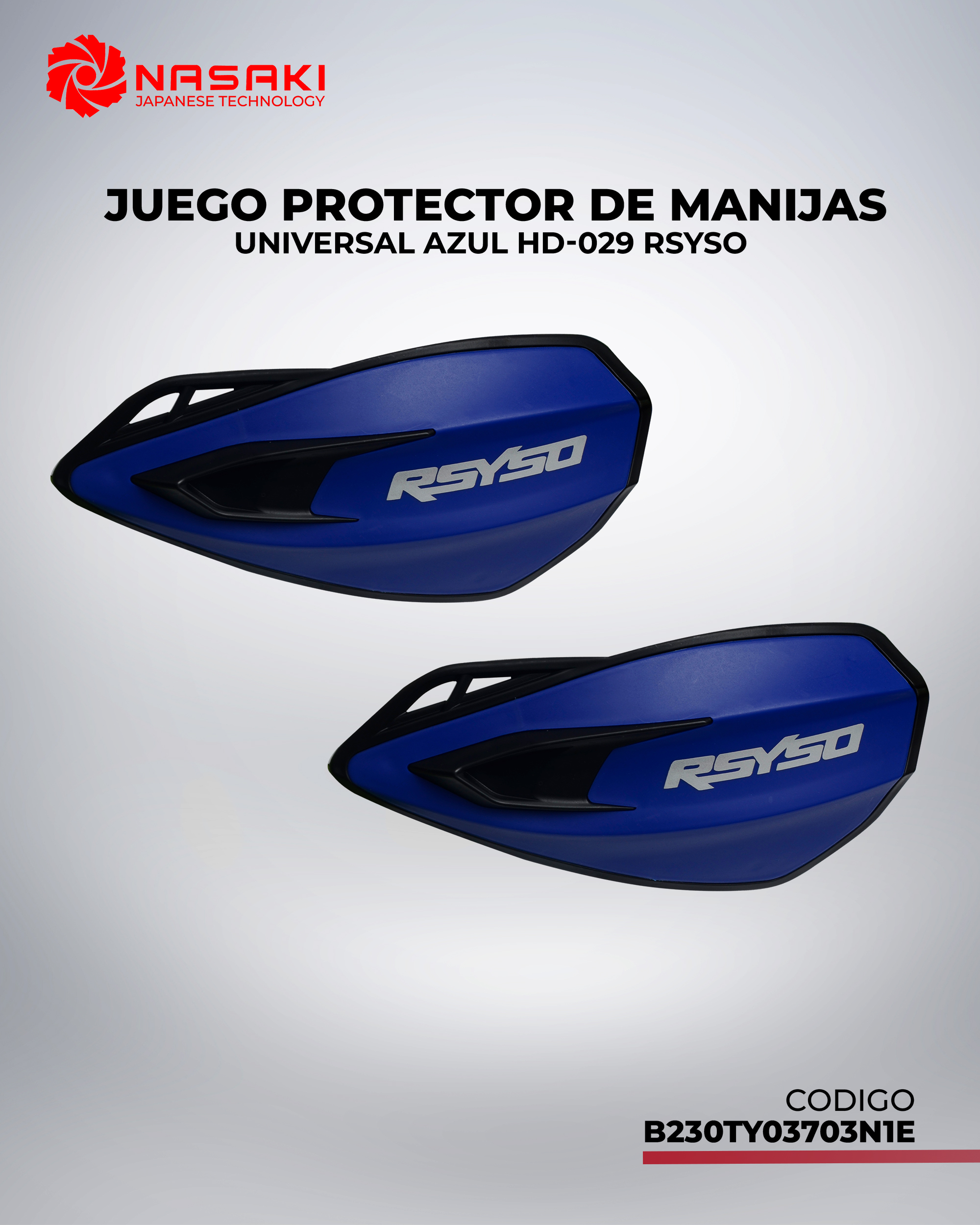JUEGO PROTECTOR DE MANIJAS UNIVERSAL AZUL HD-029 RSYSO