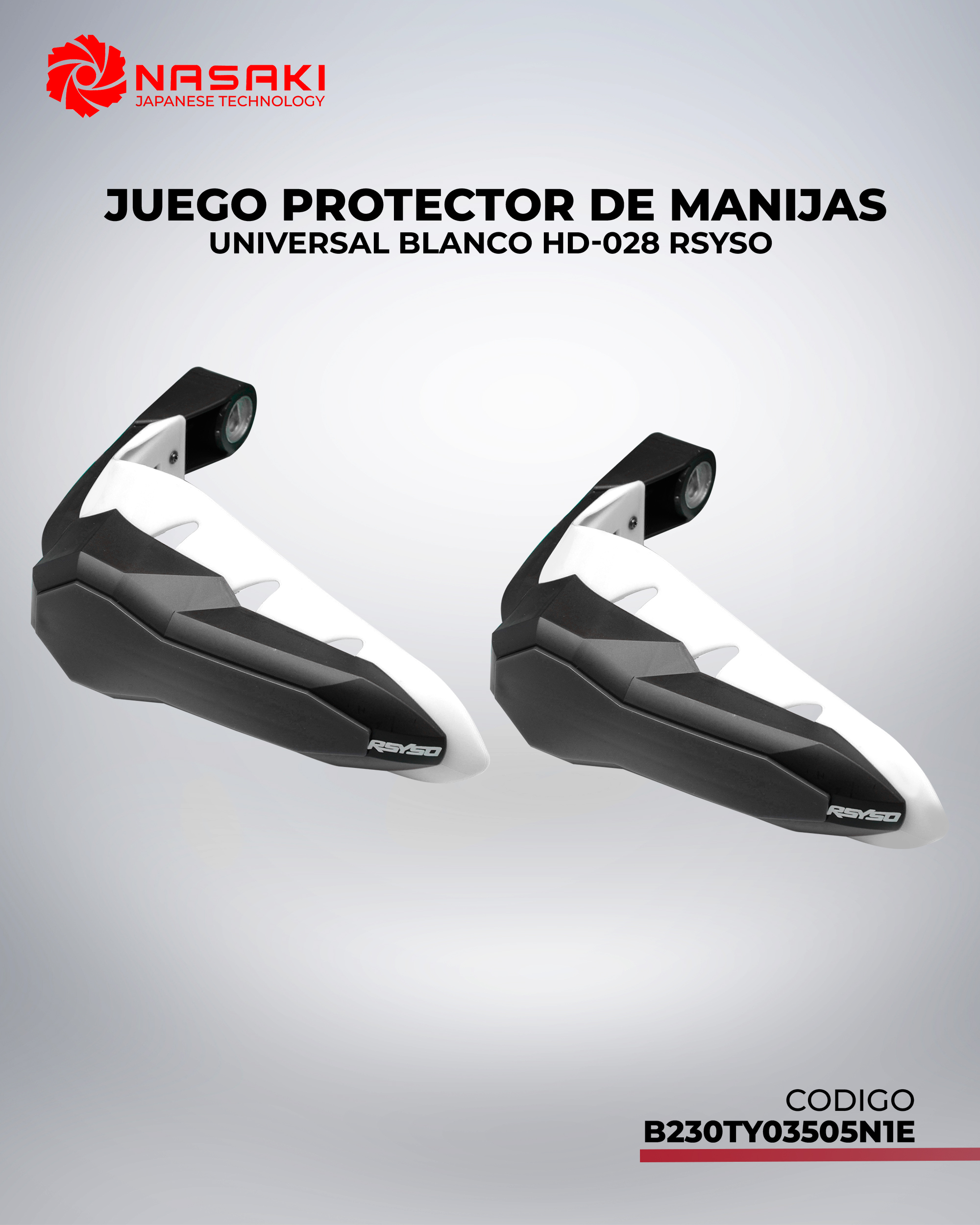 JUEGO PROTECTOR DE MANIJAS UNIVERSAL BLANCO HD-028 RSYSO