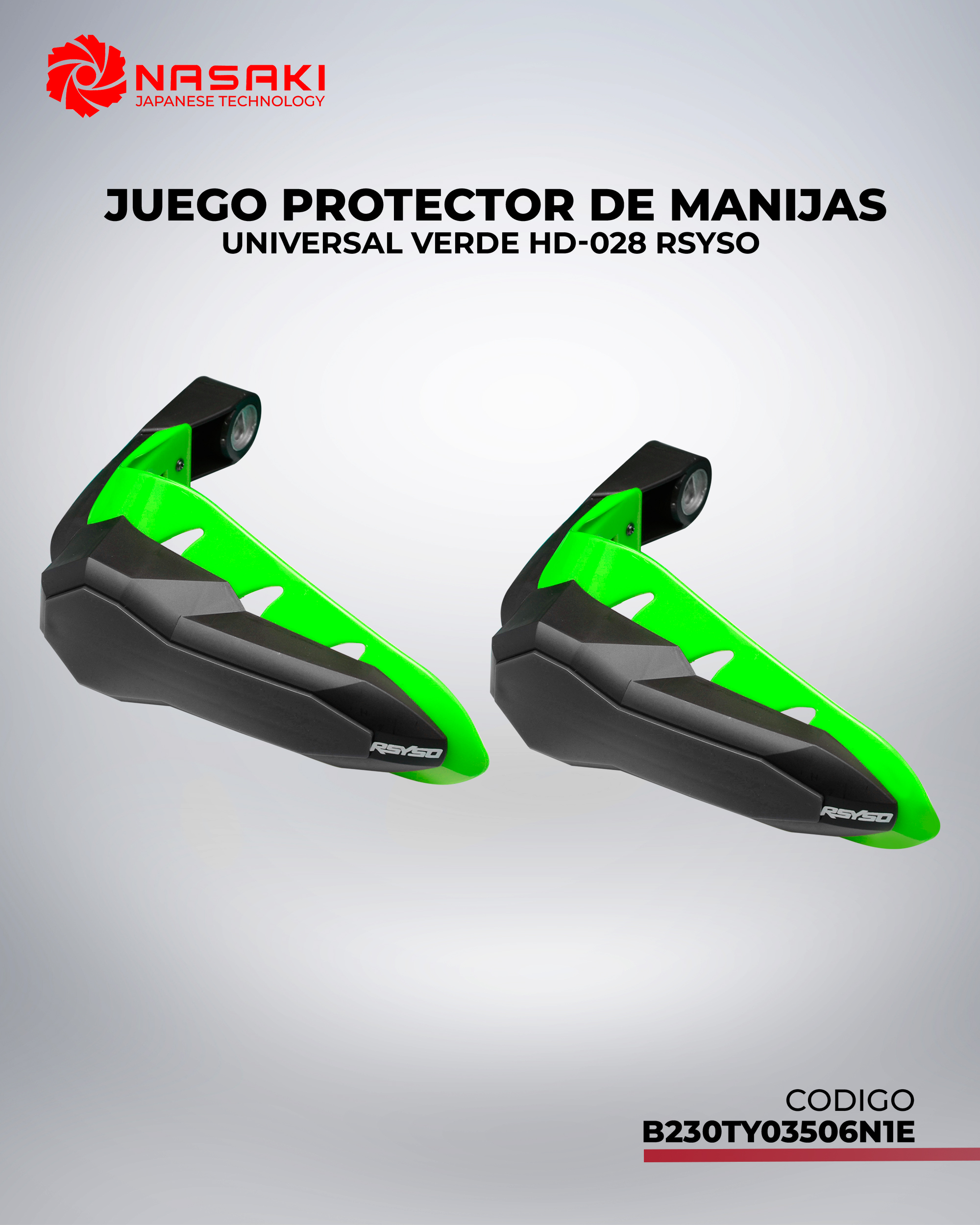 JUEGO PROTECTOR DE MANIJAS UNIVERSAL VERDE HD-028 RSYSO