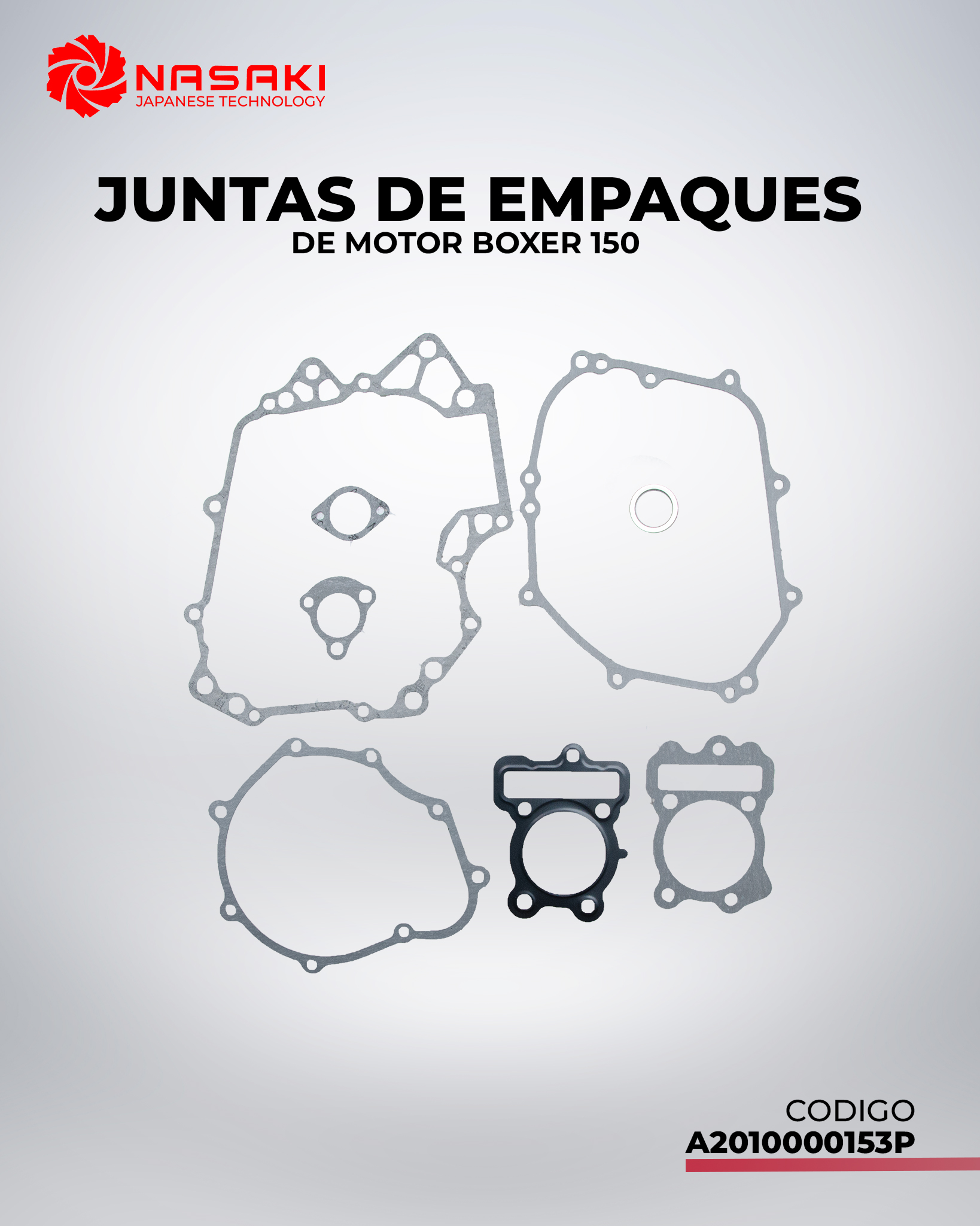 JUNTAS EMPAQUES DE MOTOR BOXER 150